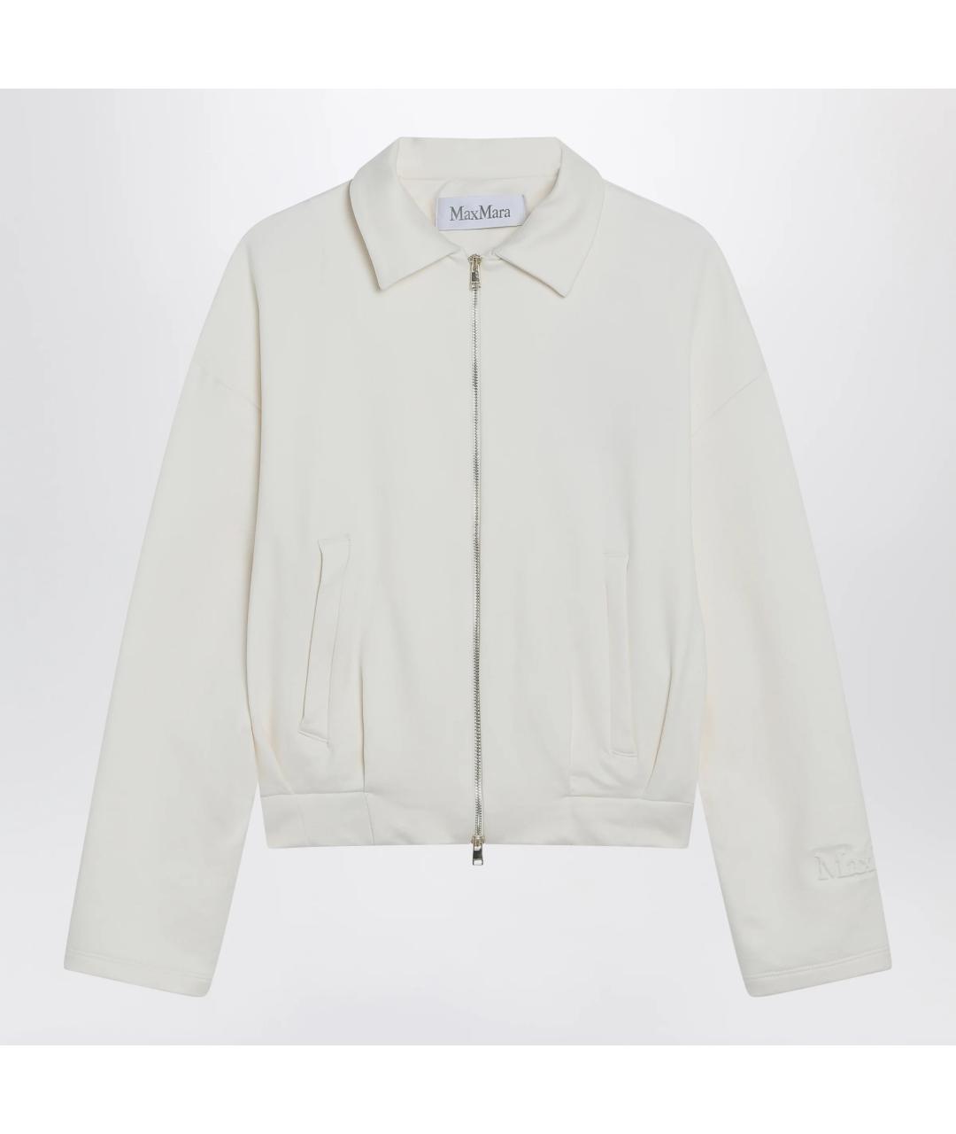 MAX MARA Белая хлопковая куртка, фото 3