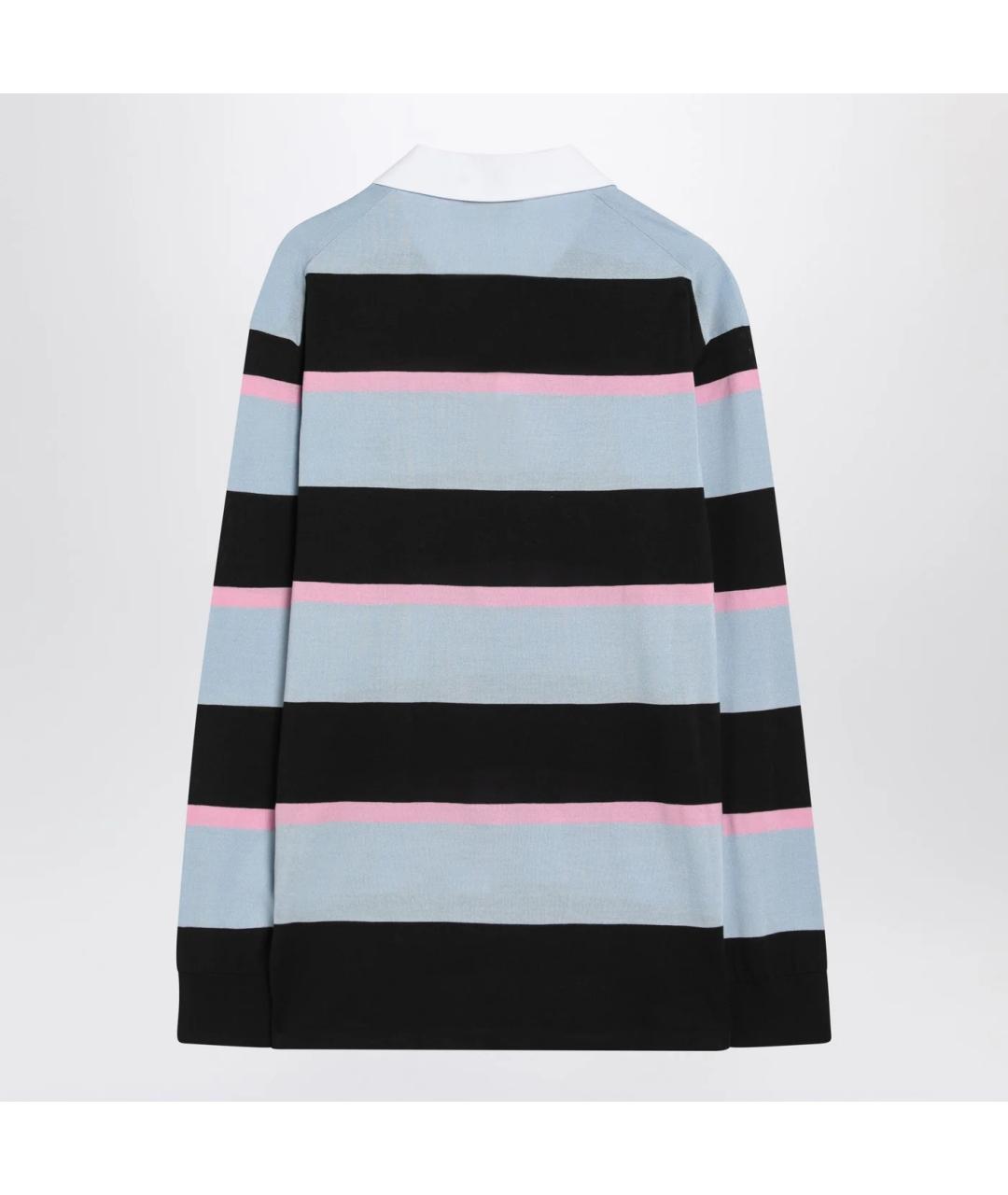 PRADA Мульти хлопковое поло с длинным рукавом, фото 2