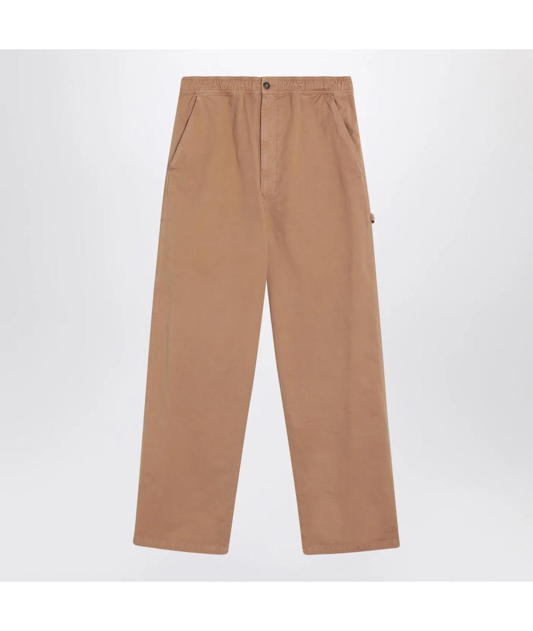 MM6 MAISON MARGIELA Бежевые хлопковые повседневные брюки, фото 3