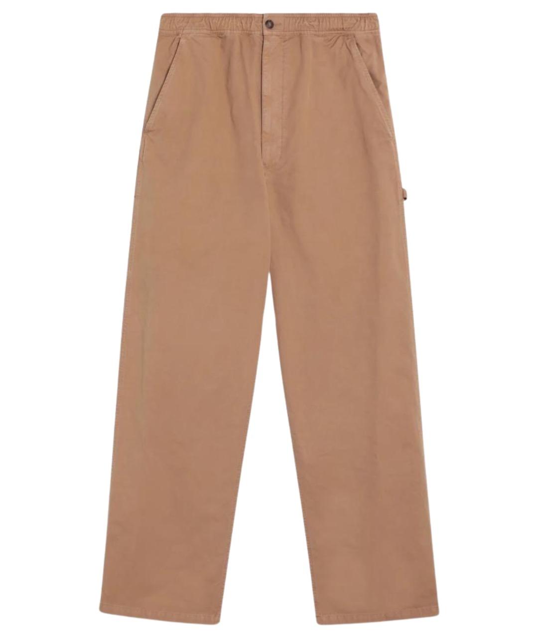 MM6 MAISON MARGIELA Бежевые хлопковые повседневные брюки, фото 1