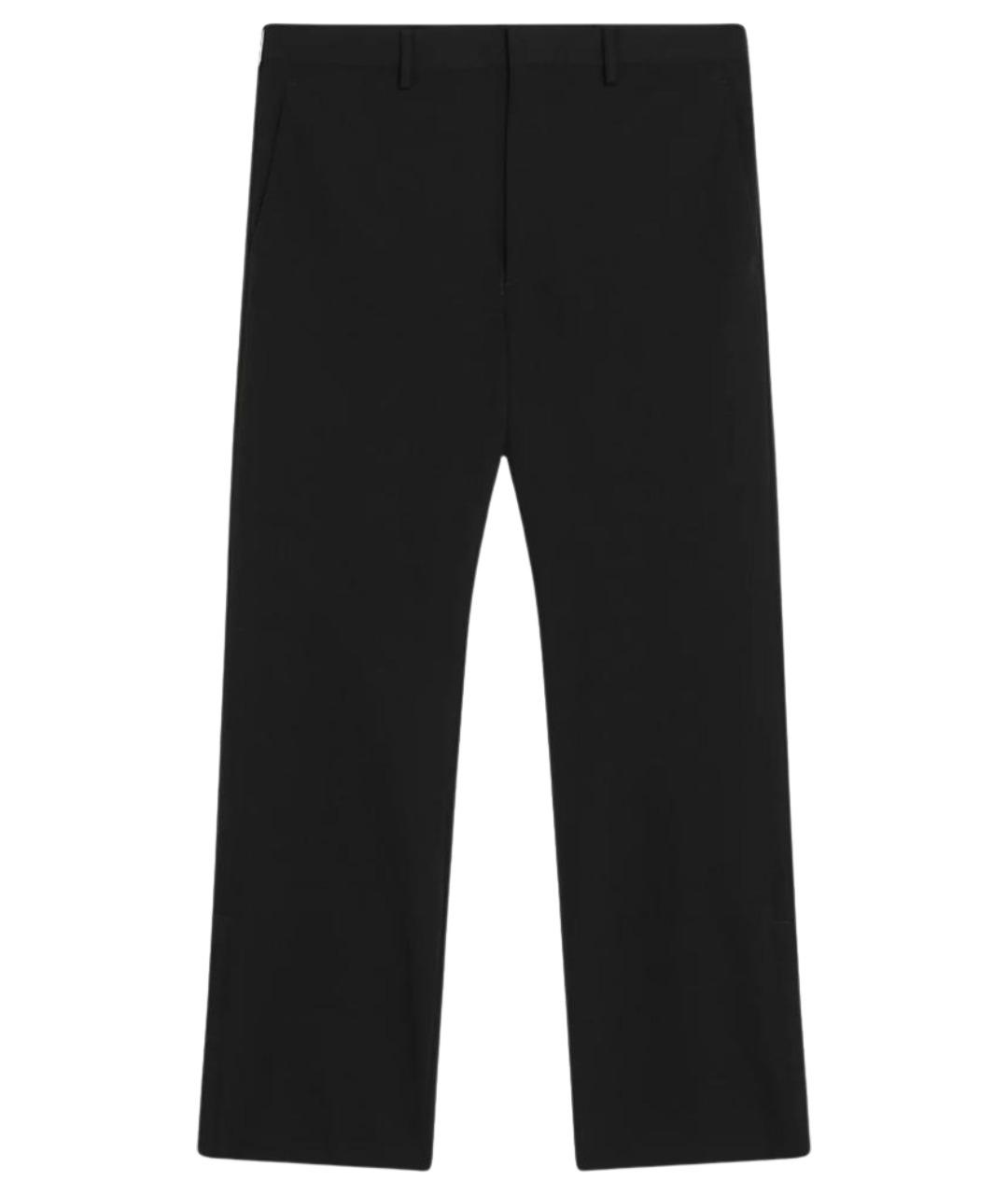 PRADA Черные полиэстеровые повседневные брюки, фото 1