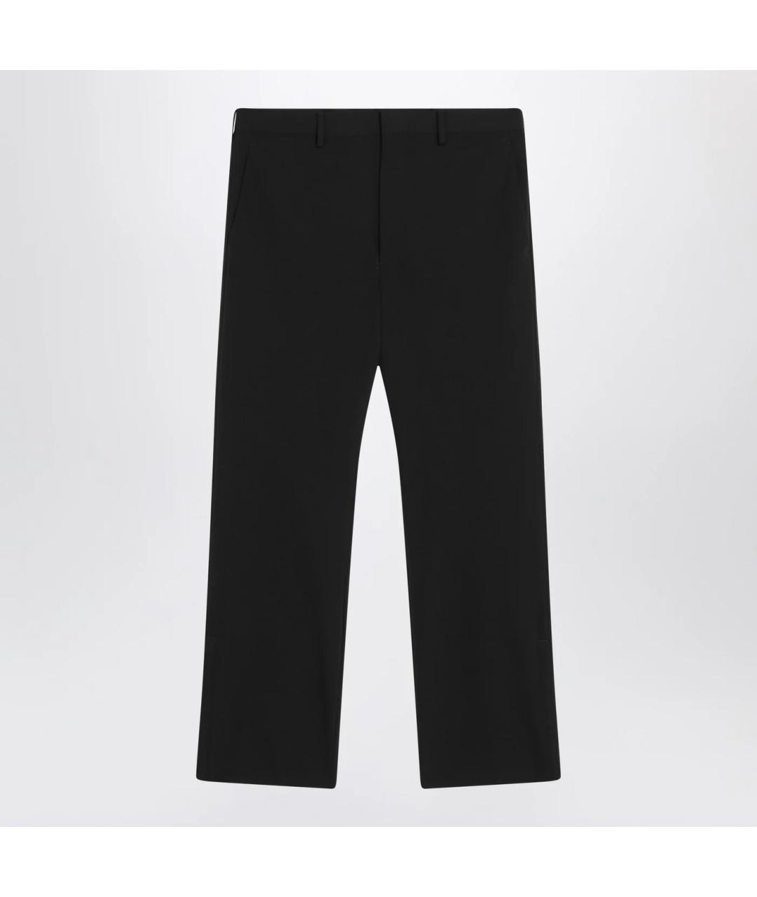 PRADA Черные полиэстеровые повседневные брюки, фото 3
