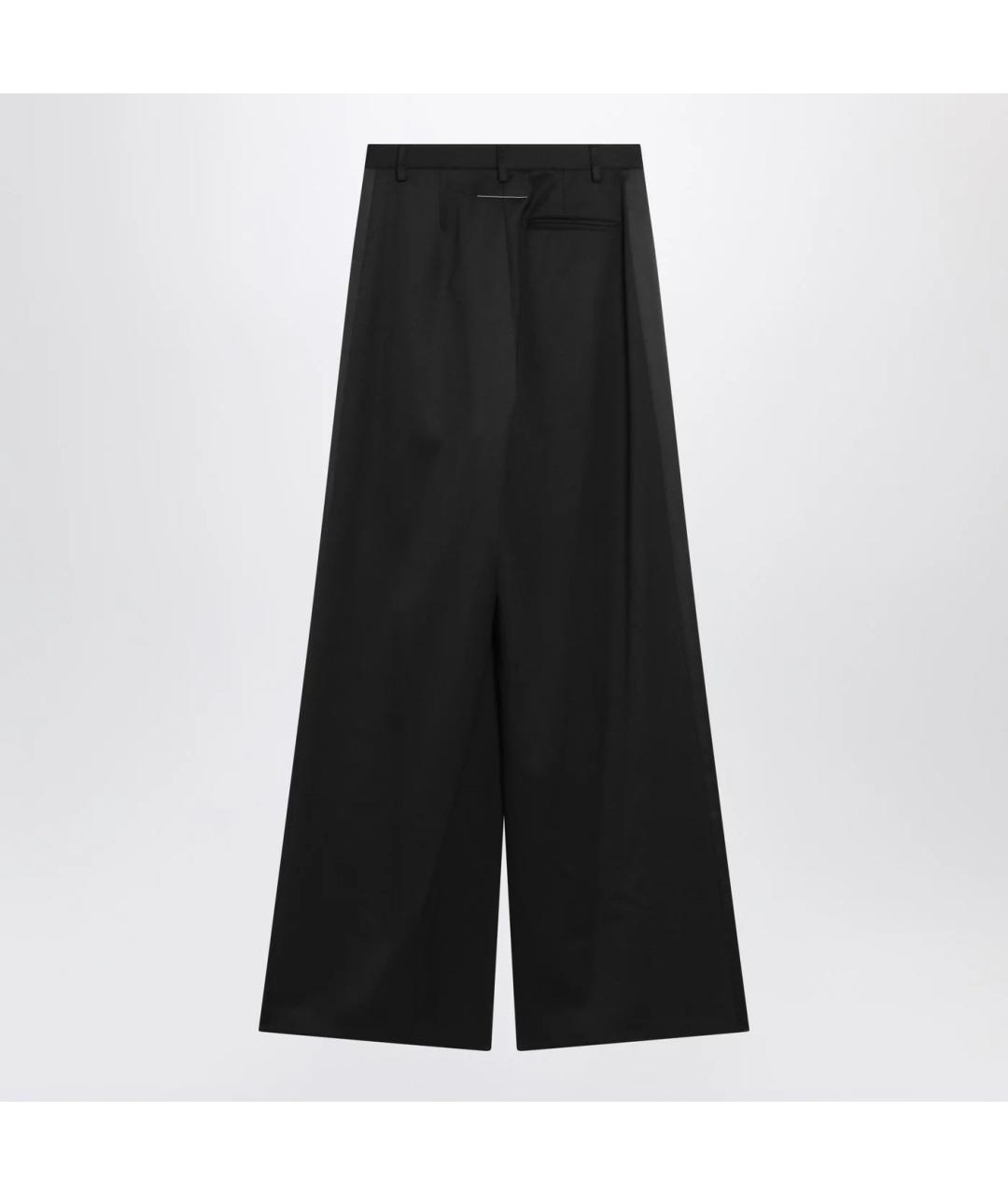 MM6 MAISON MARGIELA Черные полиэстеровые брюки широкие, фото 2