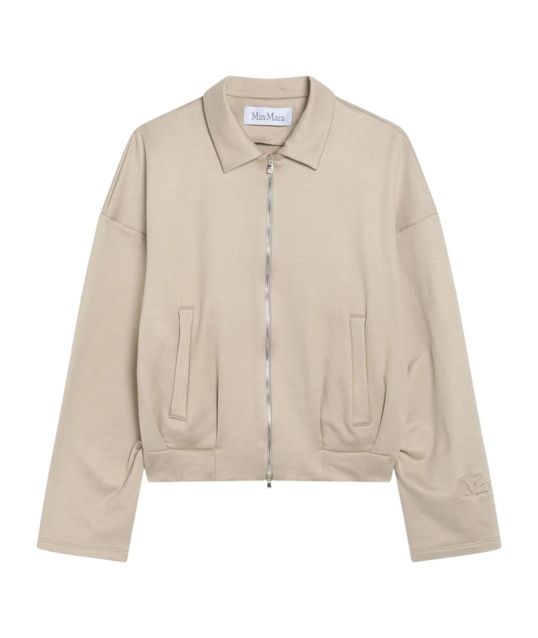MAX MARA Бежевая хлопковая куртка, фото 1