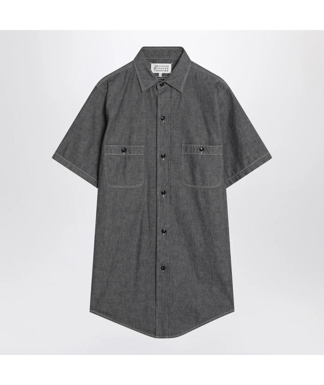 MAISON MARGIELA Серая хлопковая классическая рубашка, фото 3