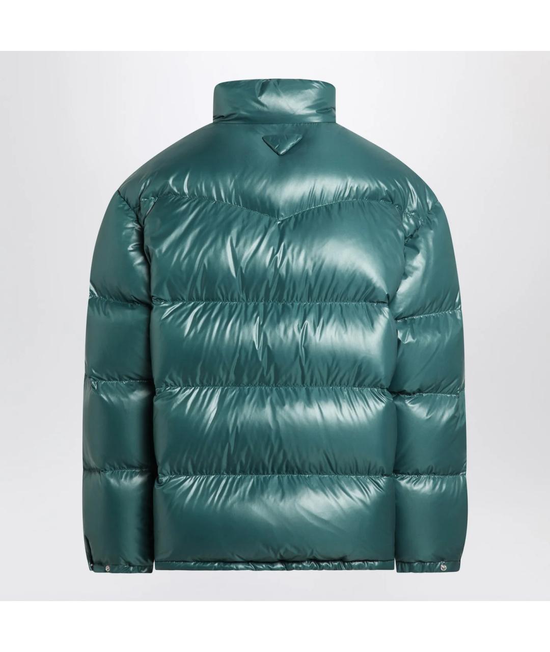 PRADA Зеленый полиамидовый пуховик, фото 2