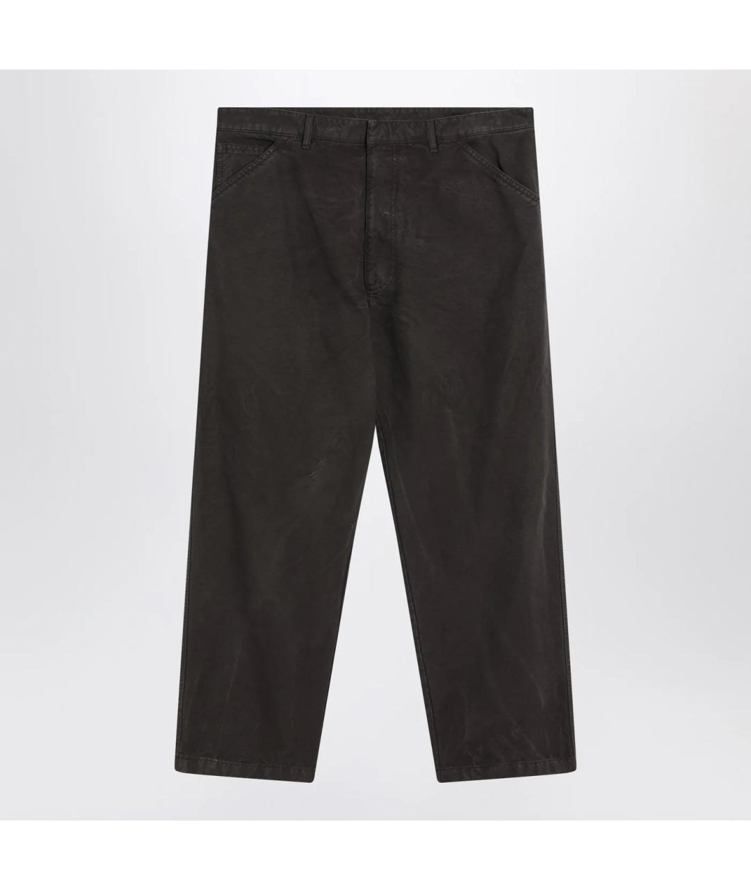 PRADA Коричневые хлопковые повседневные брюки, фото 3