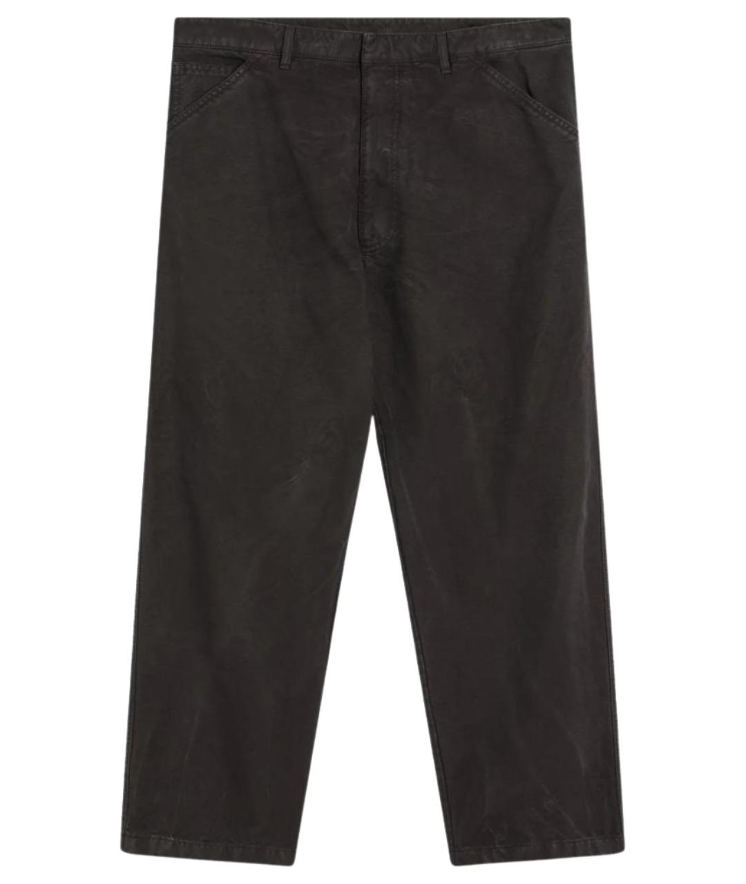 PRADA Коричневые хлопковые повседневные брюки, фото 1