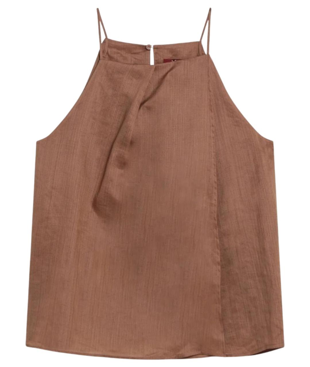 MAX MARA STUDIO Коричневая майка, фото 1