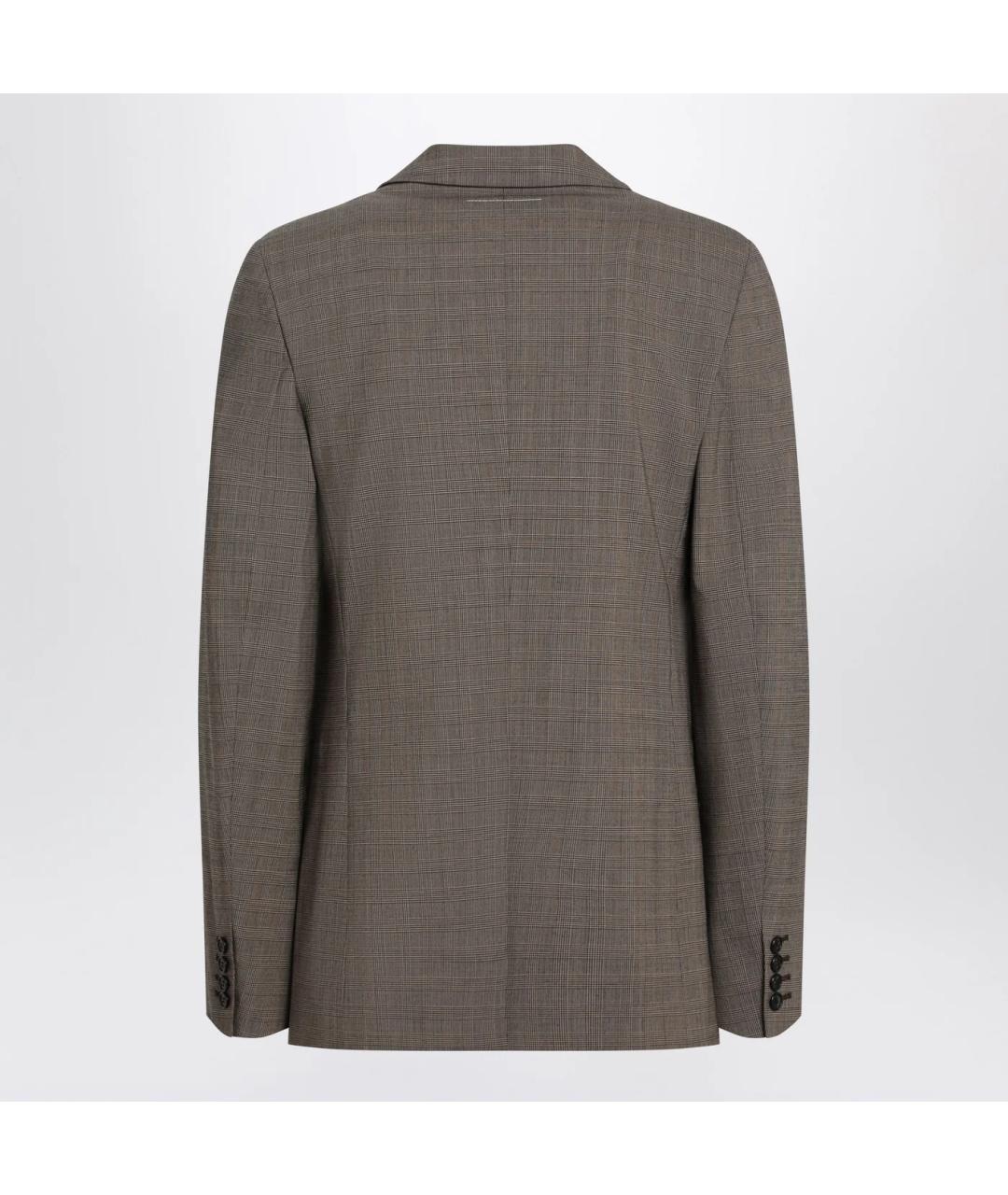 MM6 MAISON MARGIELA Коричневый шерстяной пиджак, фото 2