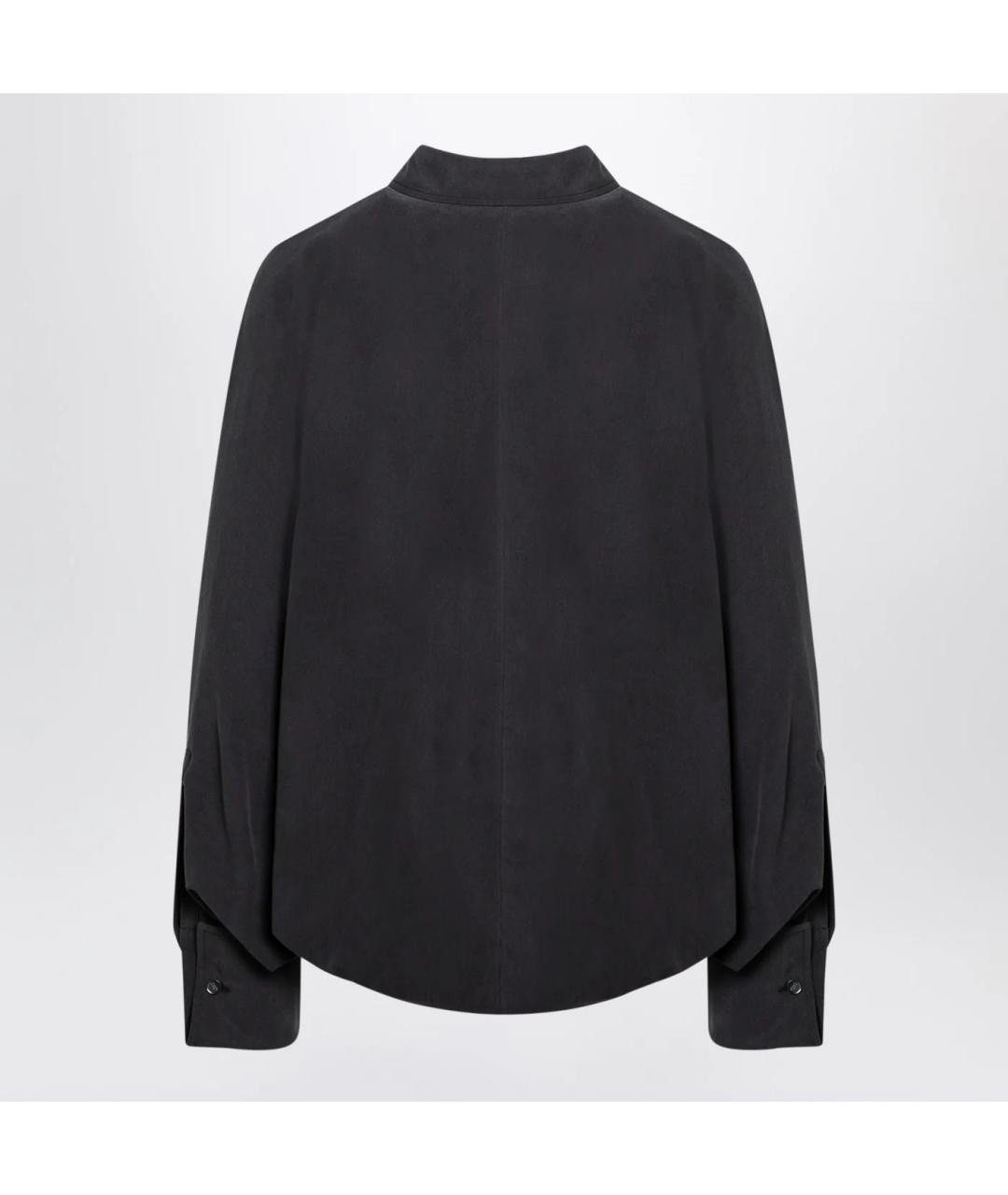 MAX MARA Антрацитовая шелковая рубашка, фото 2