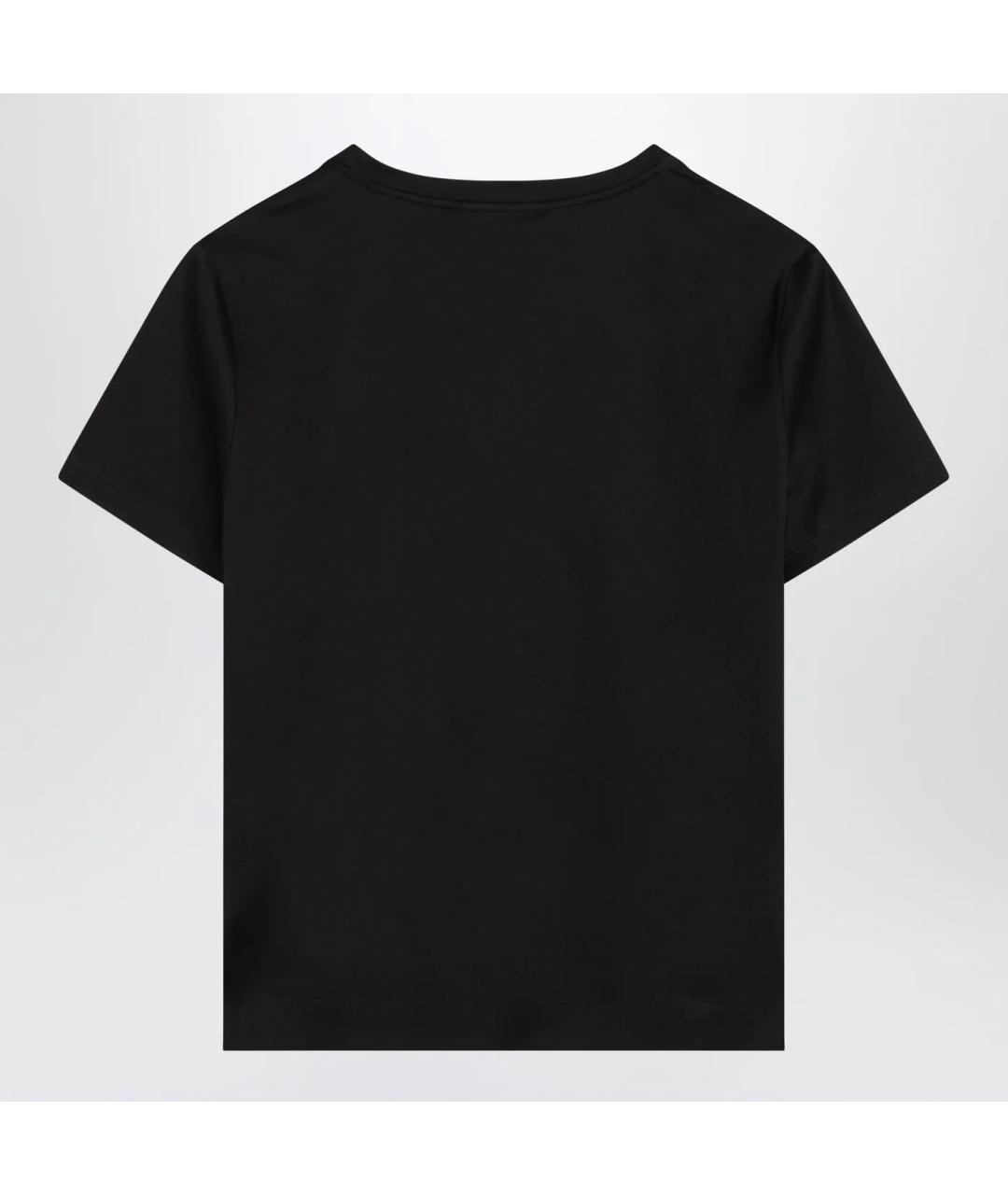 MAX MARA Черная хлопковая футболка, фото 2