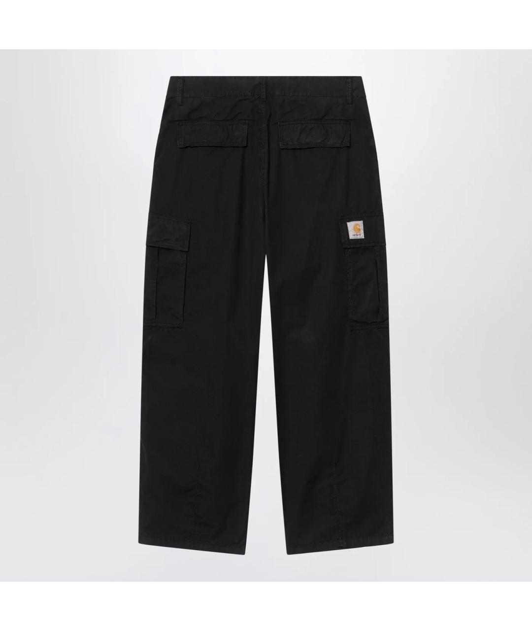 CARHARTT WIP Черные хлопковые повседневные брюки, фото 2