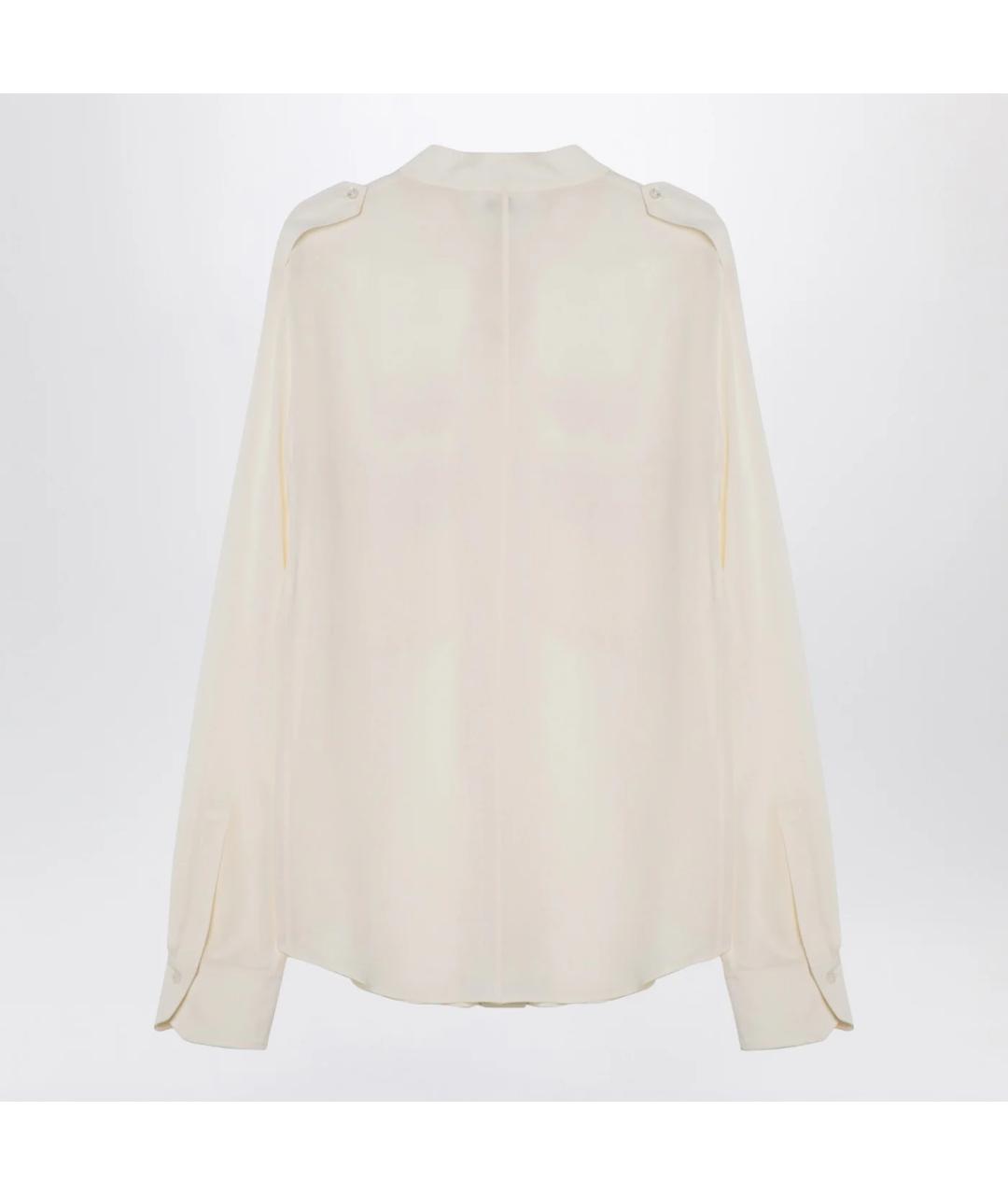 CHLOE Белая шелковая блузы, фото 2