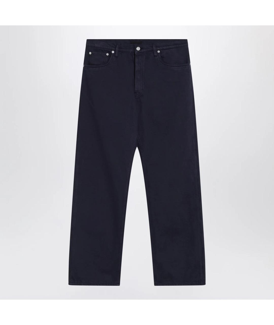 PRADA Синие хлопковые прямые джинсы, фото 3