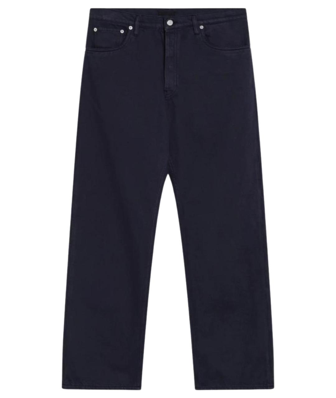 PRADA Синие хлопковые прямые джинсы, фото 1