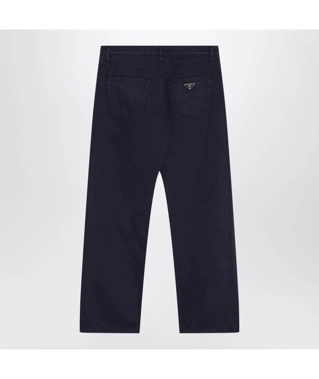 PRADA Синие хлопковые прямые джинсы, фото 2