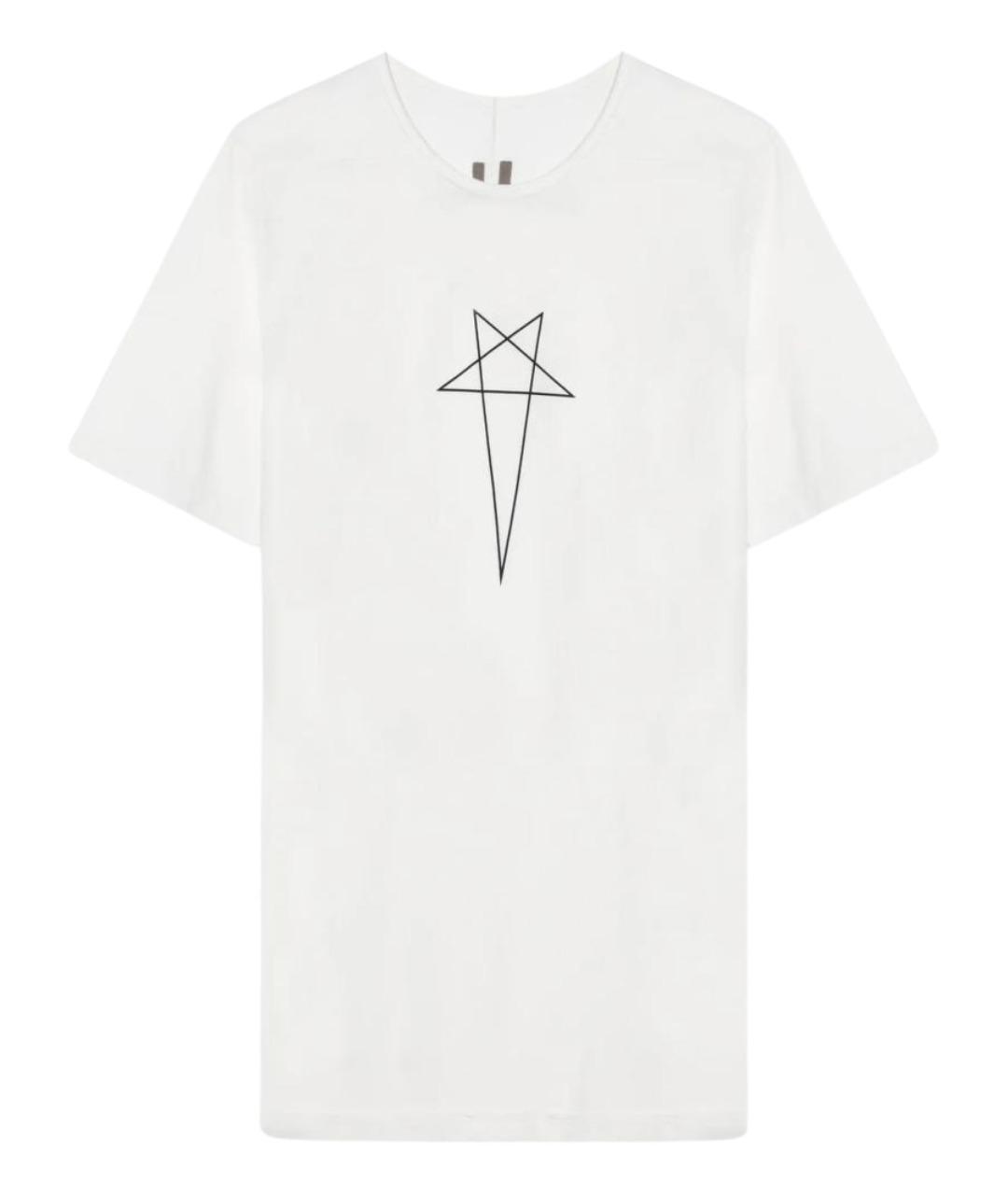 RICK OWENS DRKSHDW Белая хлопковая футболка, фото 1