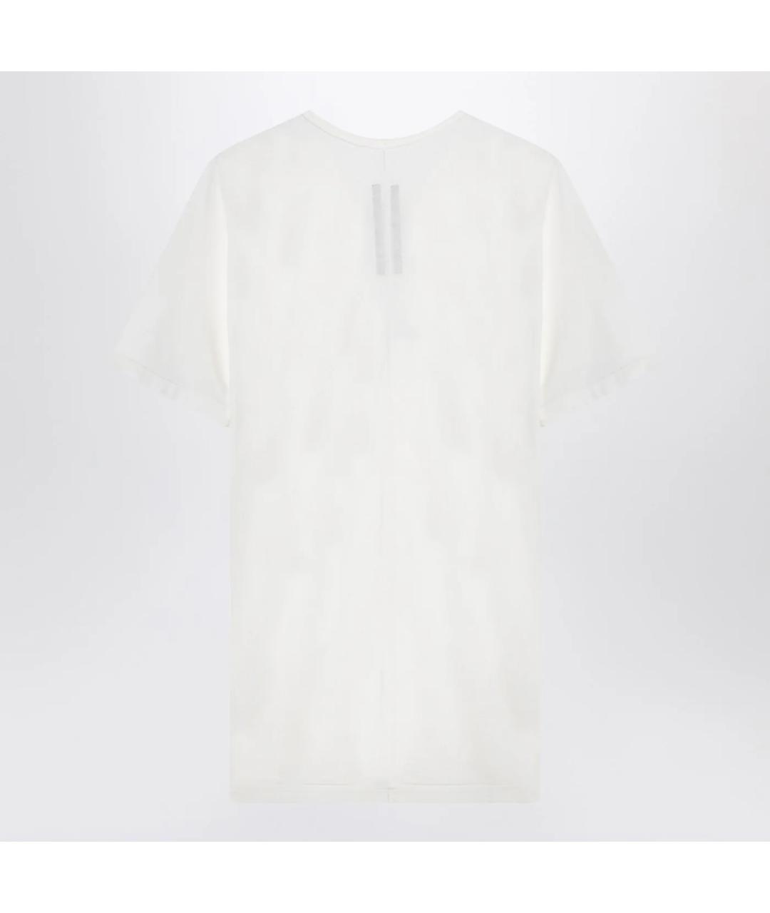RICK OWENS DRKSHDW Белая хлопковая футболка, фото 2