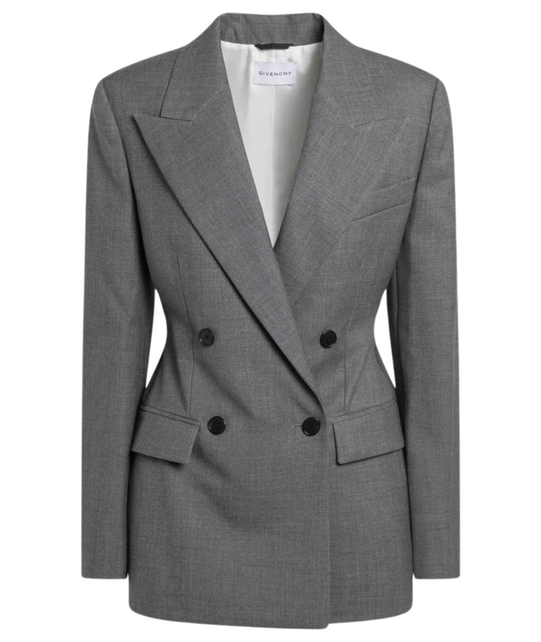 GIVENCHY Серый шерстяной жакет/пиджак, фото 1