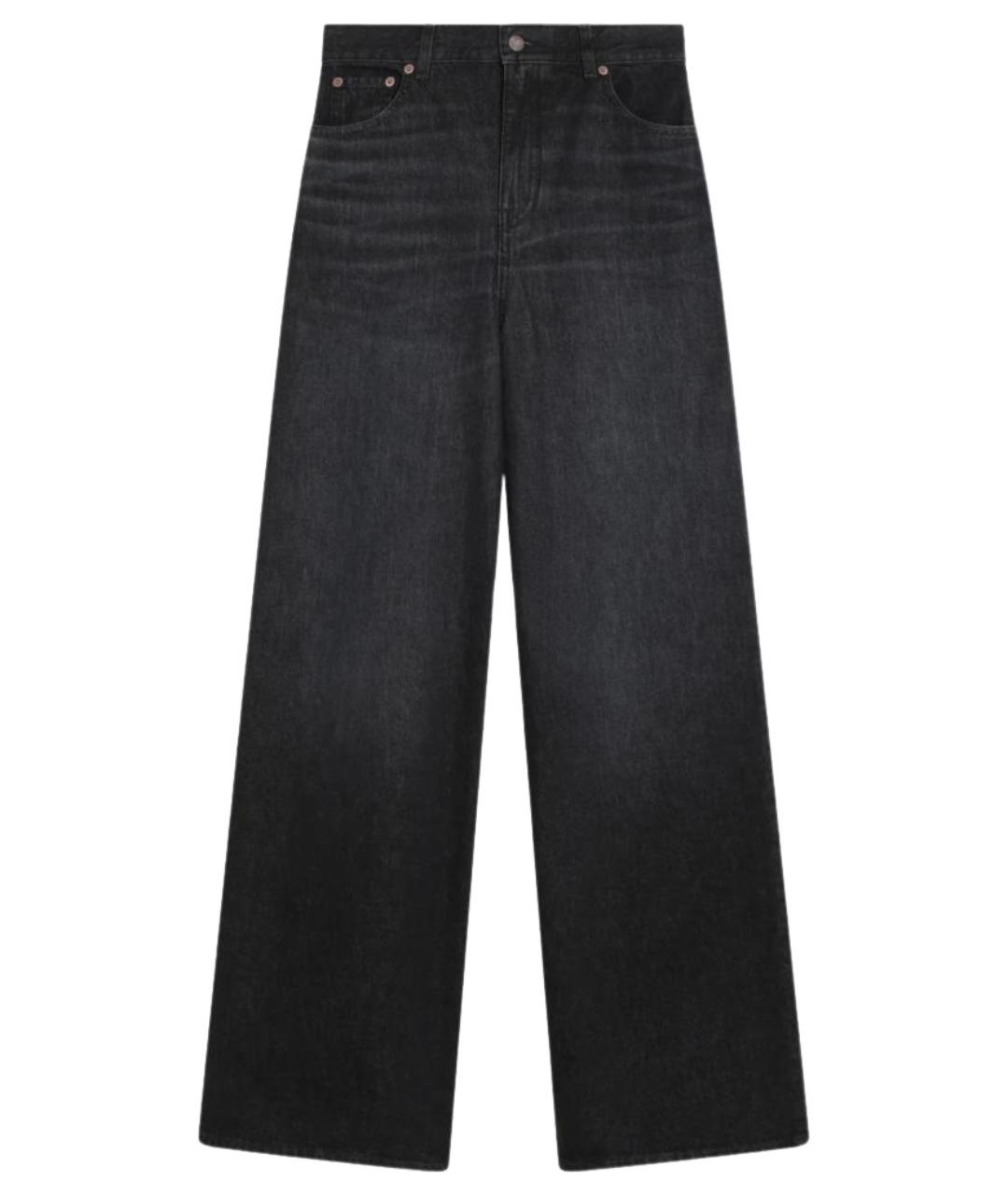 CHLOE Черные хлопковые прямые джинсы, фото 1