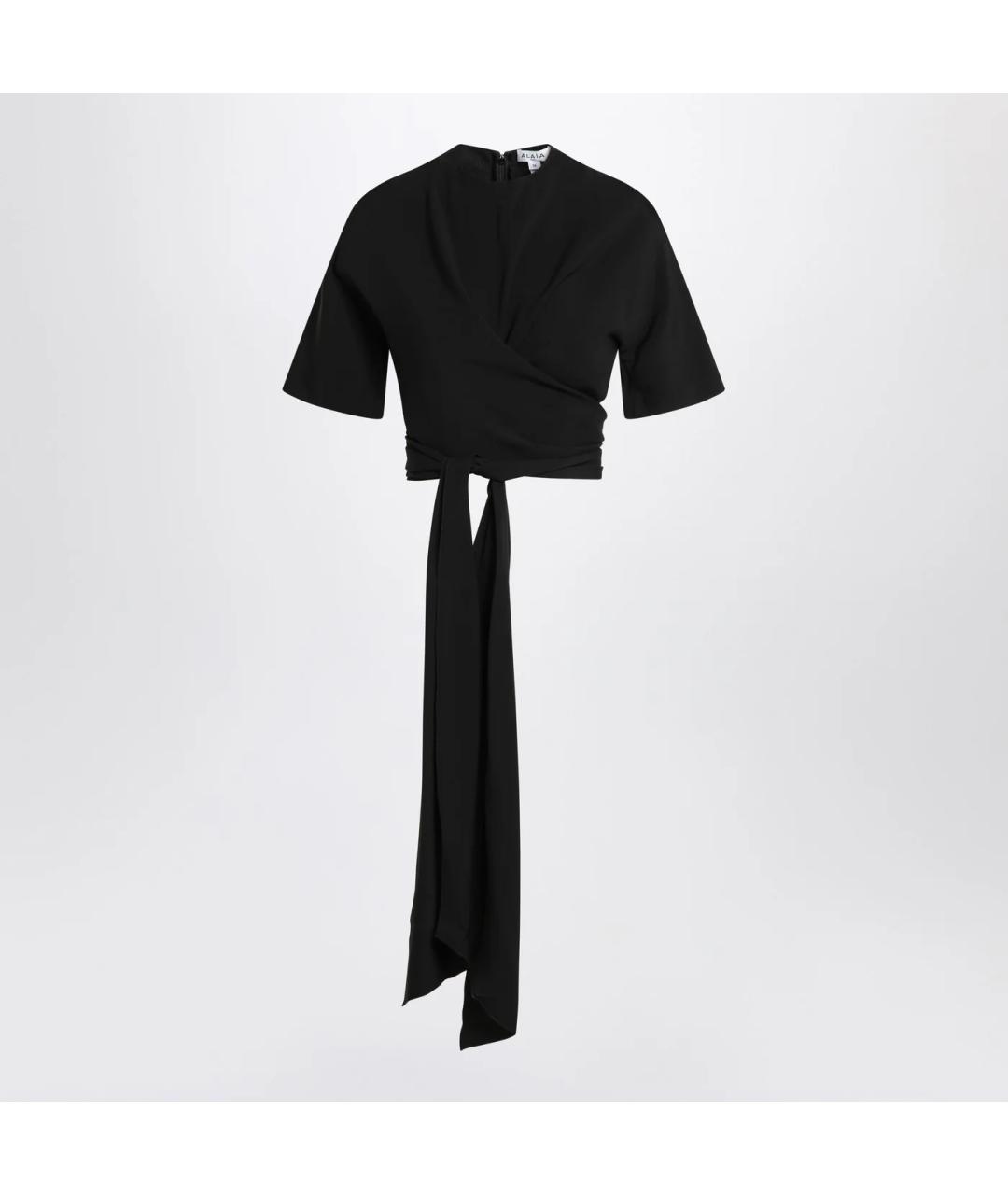 ALAIA Черная вискозная футболка, фото 3