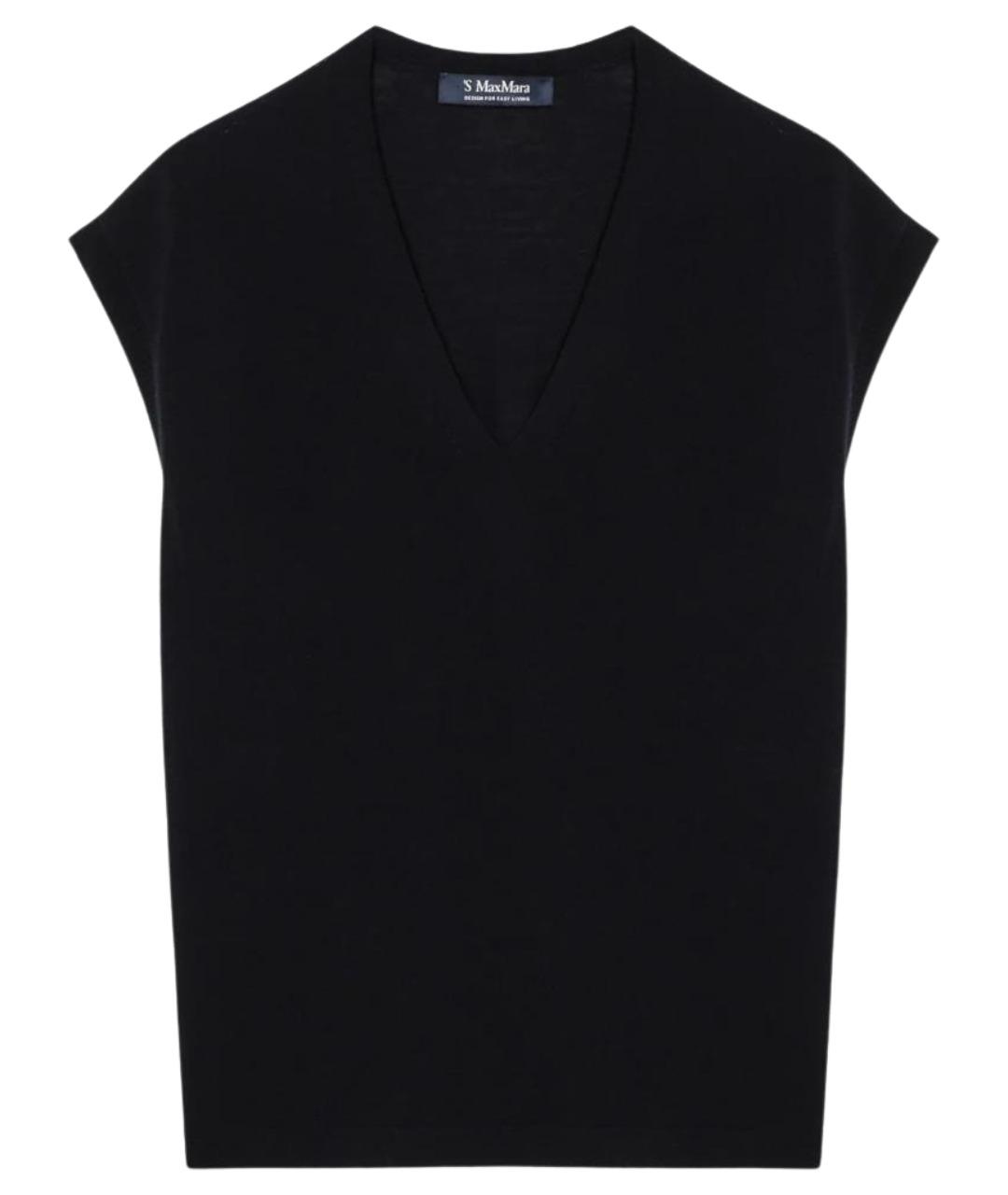 'S MAX MARA Синий шерстяной жилет, фото 1