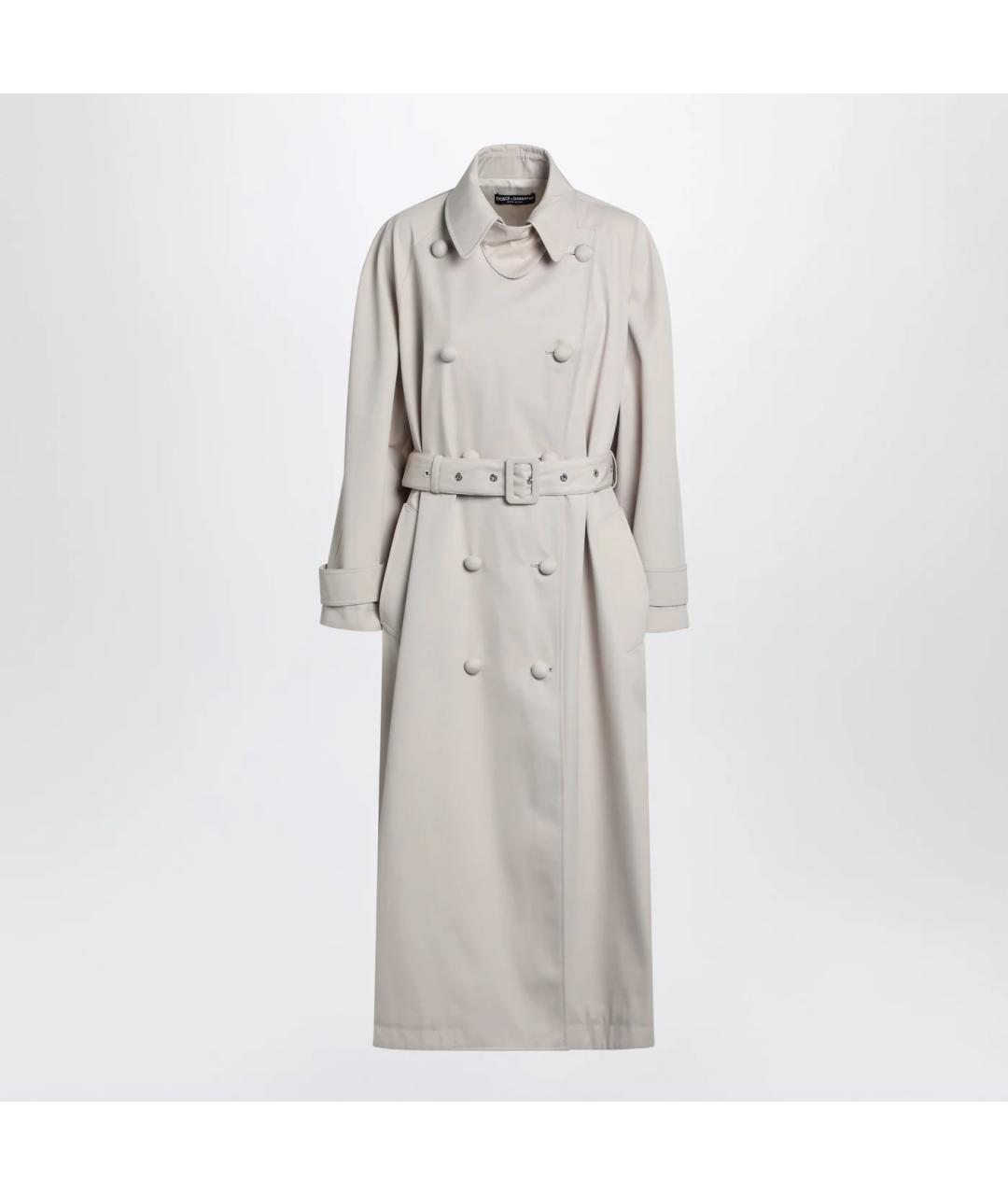 DOLCE&GABBANA Бежевый хлопковый тренч/плащ, фото 3