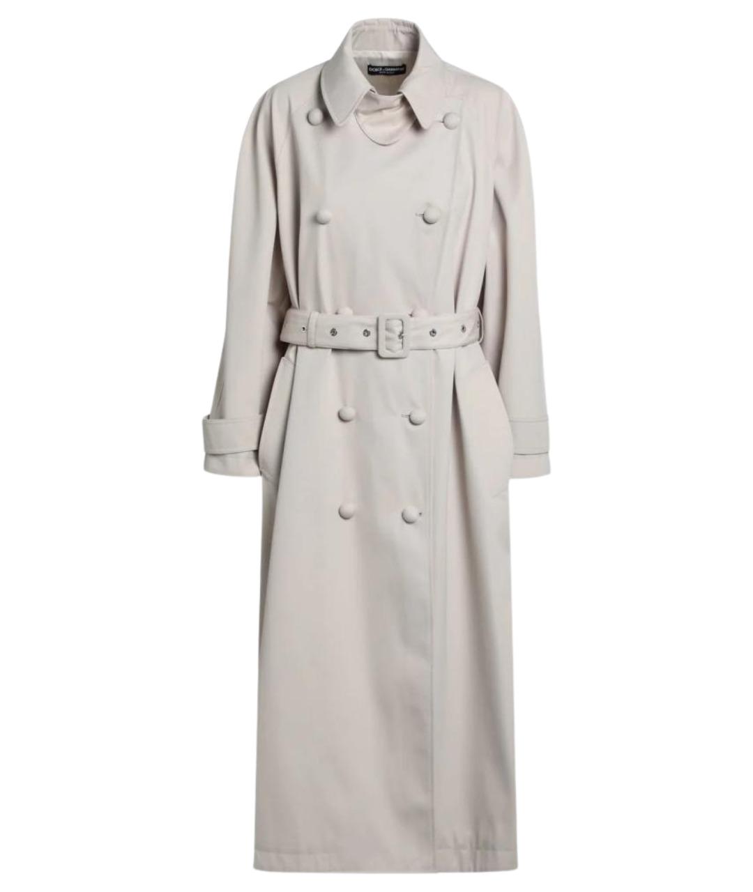 DOLCE&GABBANA Бежевый хлопковый тренч/плащ, фото 1