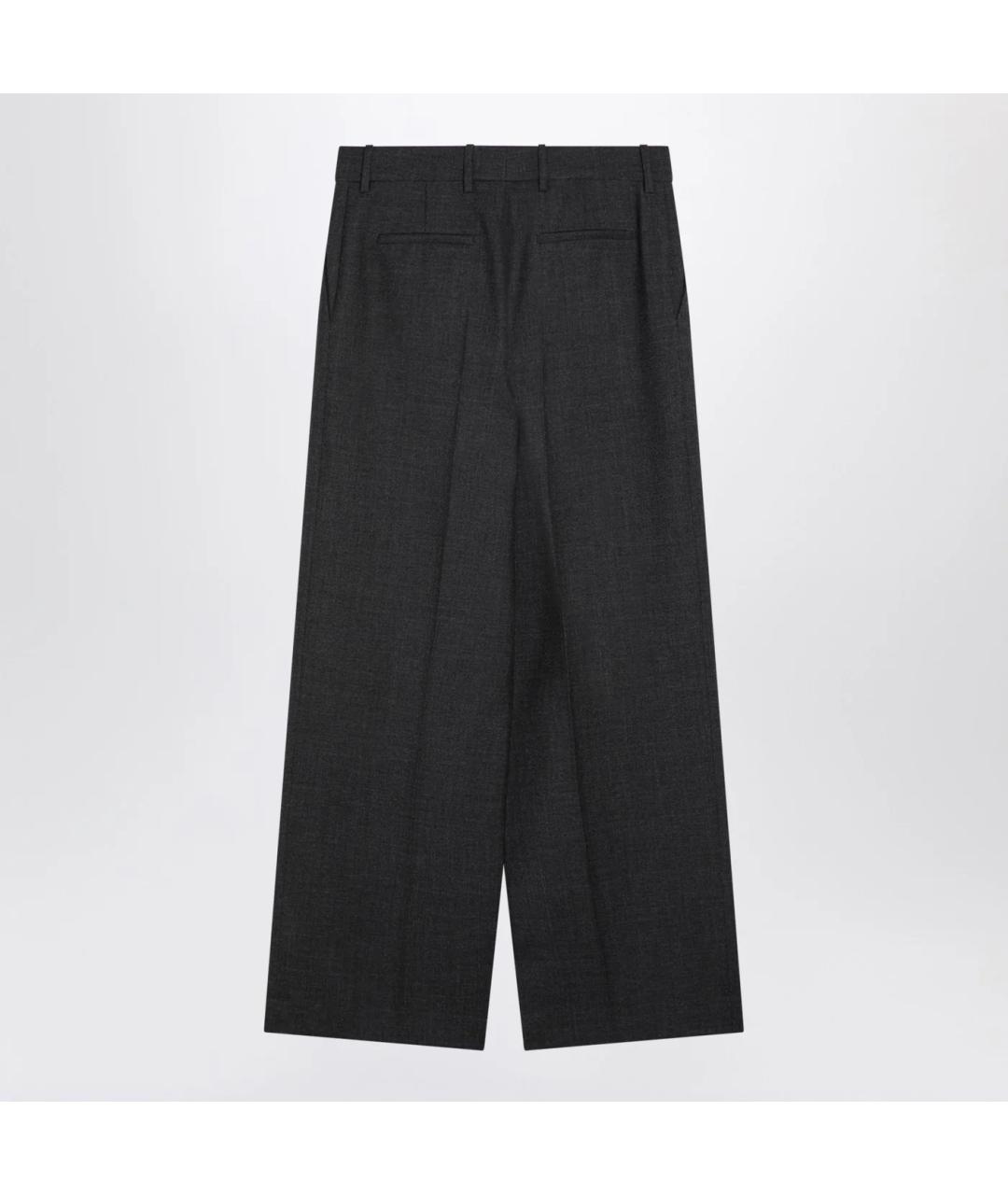 GIVENCHY Антрацитовые шерстяные прямые брюки, фото 2