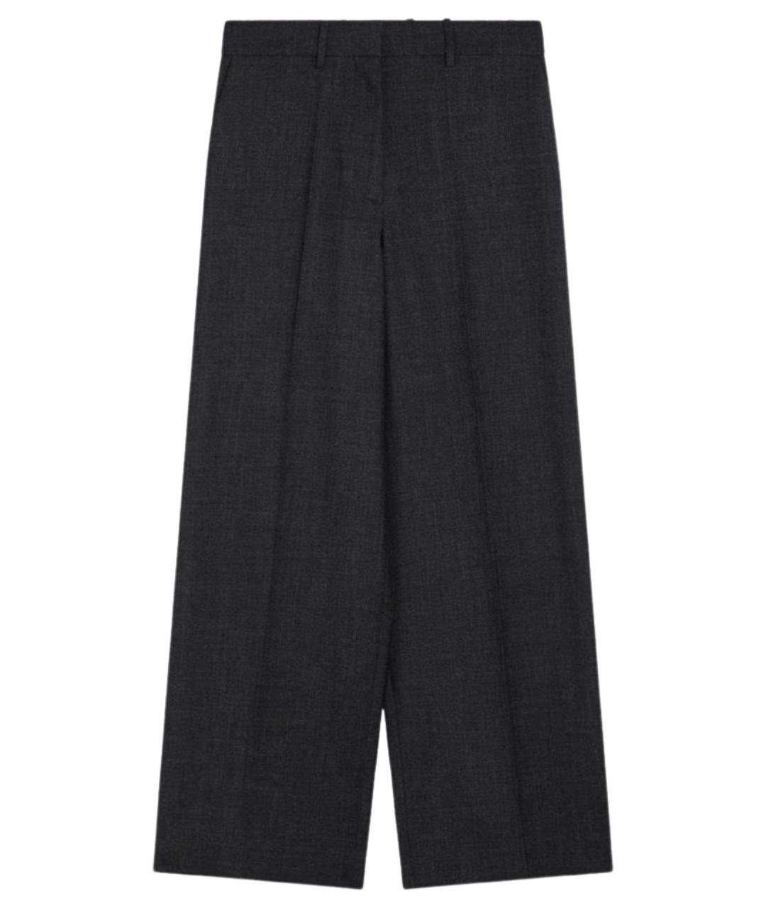 GIVENCHY Антрацитовые шерстяные прямые брюки, фото 1