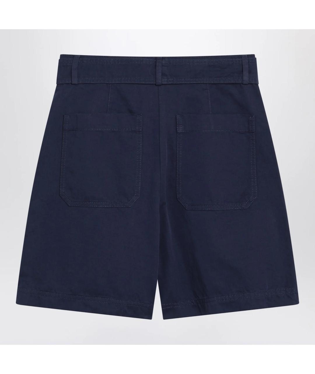 WEEKEND MAX MARA Синие льняные шорты, фото 2