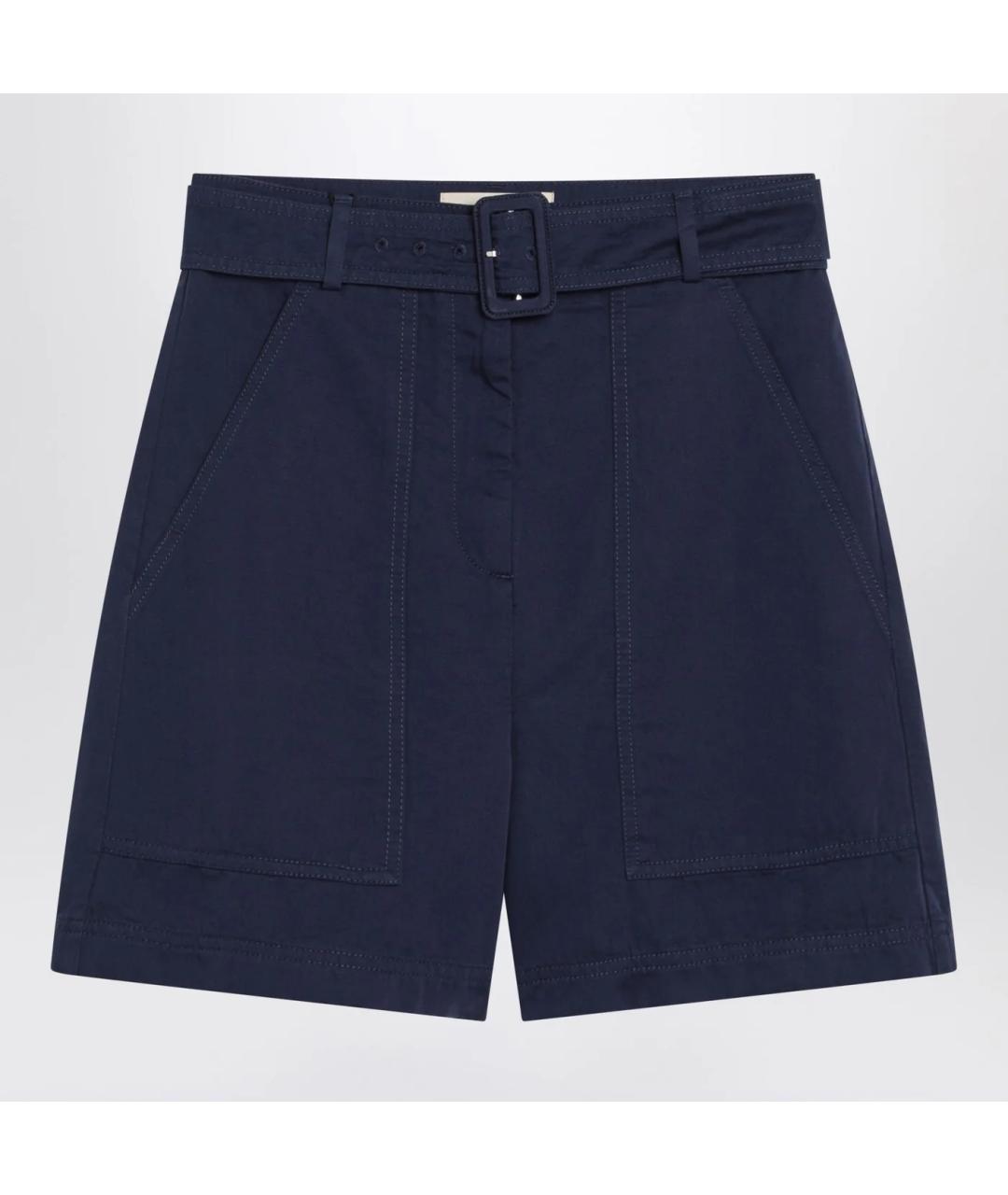 WEEKEND MAX MARA Синие льняные шорты, фото 3