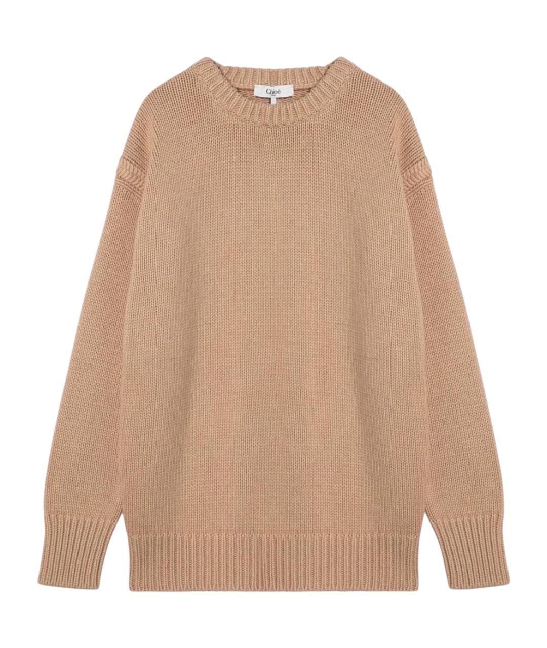 CHLOE Бежевый кашемировый джемпер / свитер, фото 1