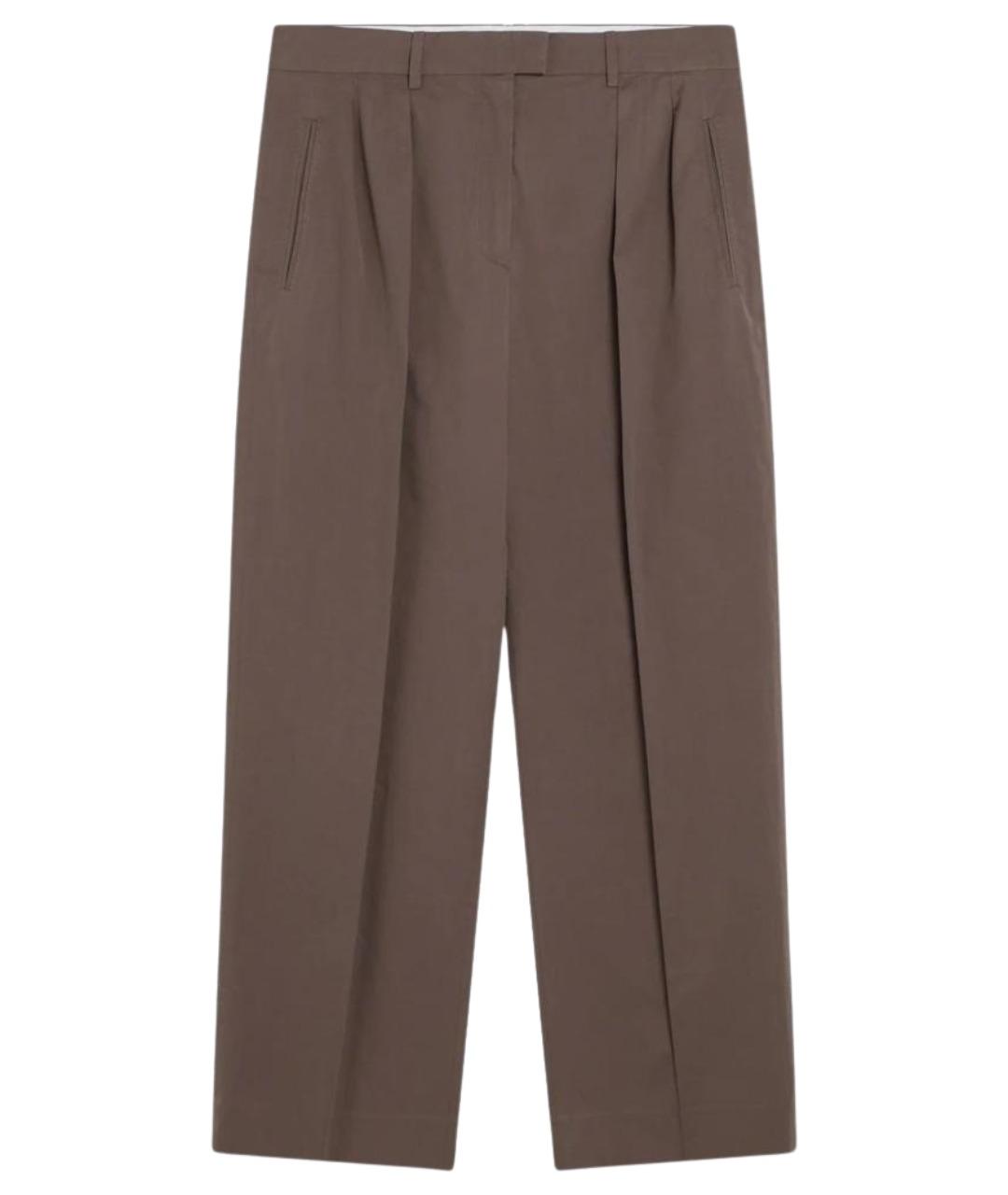 THE ROW Коричневые хлопковые прямые брюки, фото 1