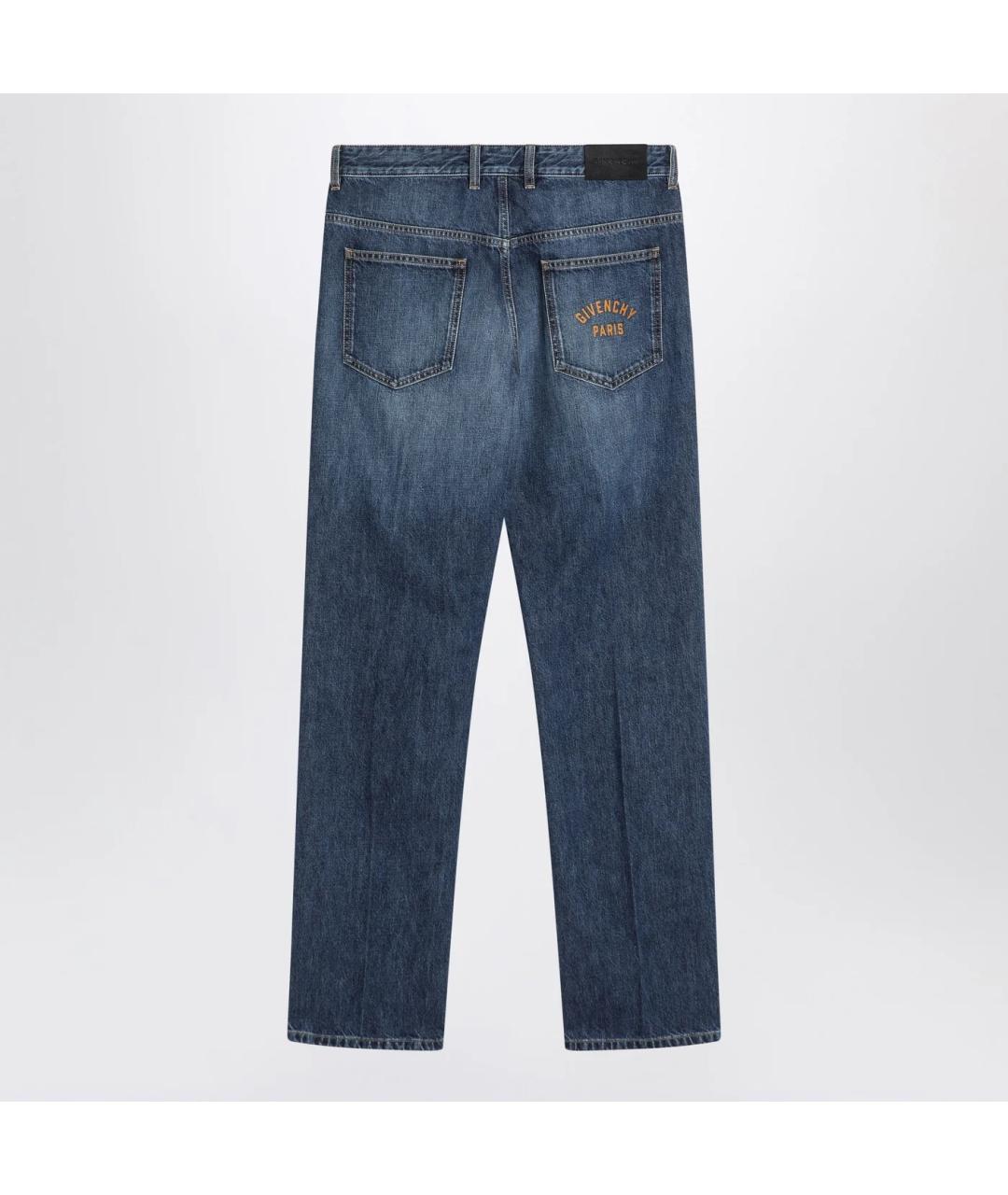 GIVENCHY Синие хлопковые прямые джинсы, фото 2