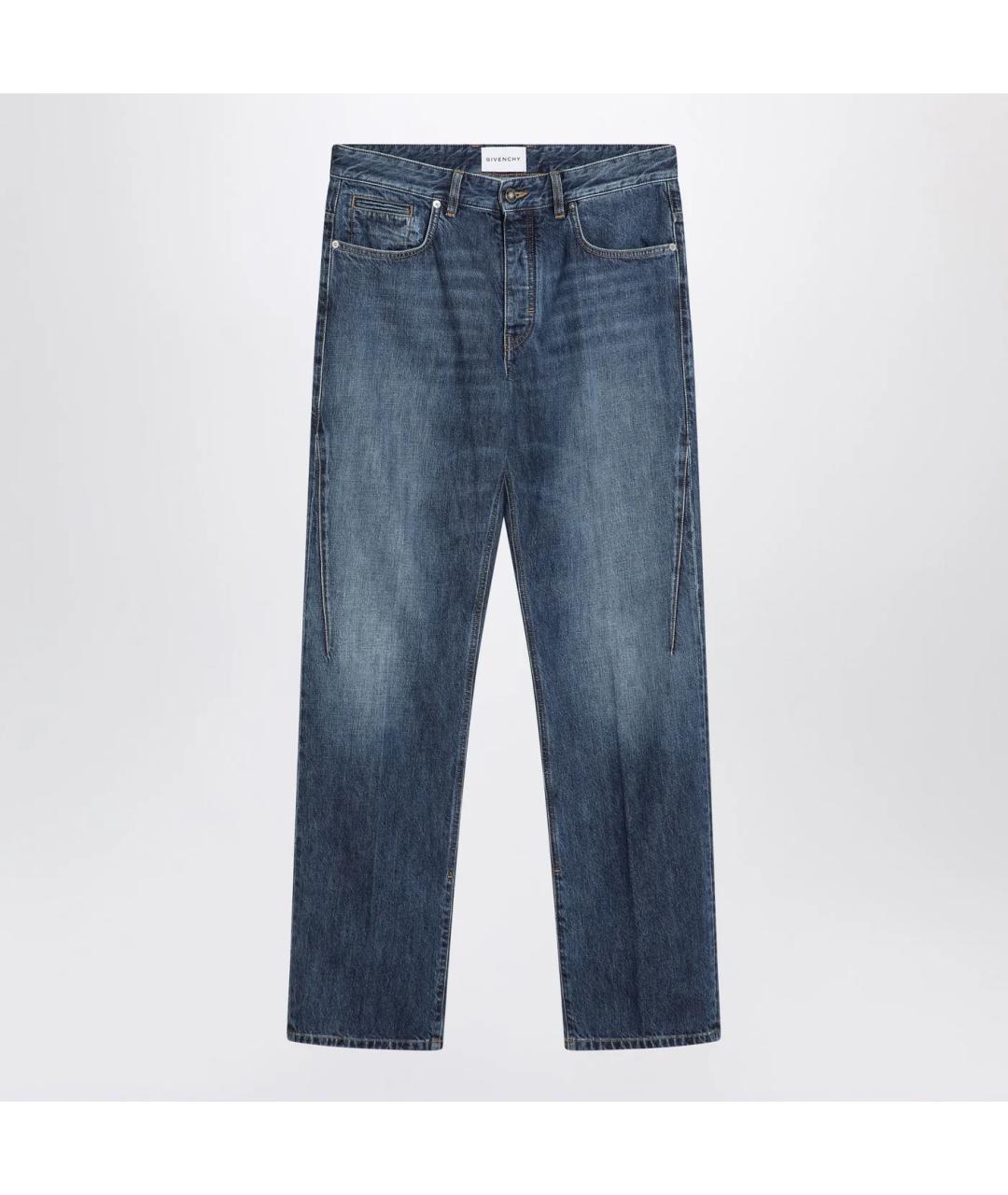 GIVENCHY Синие хлопковые прямые джинсы, фото 3