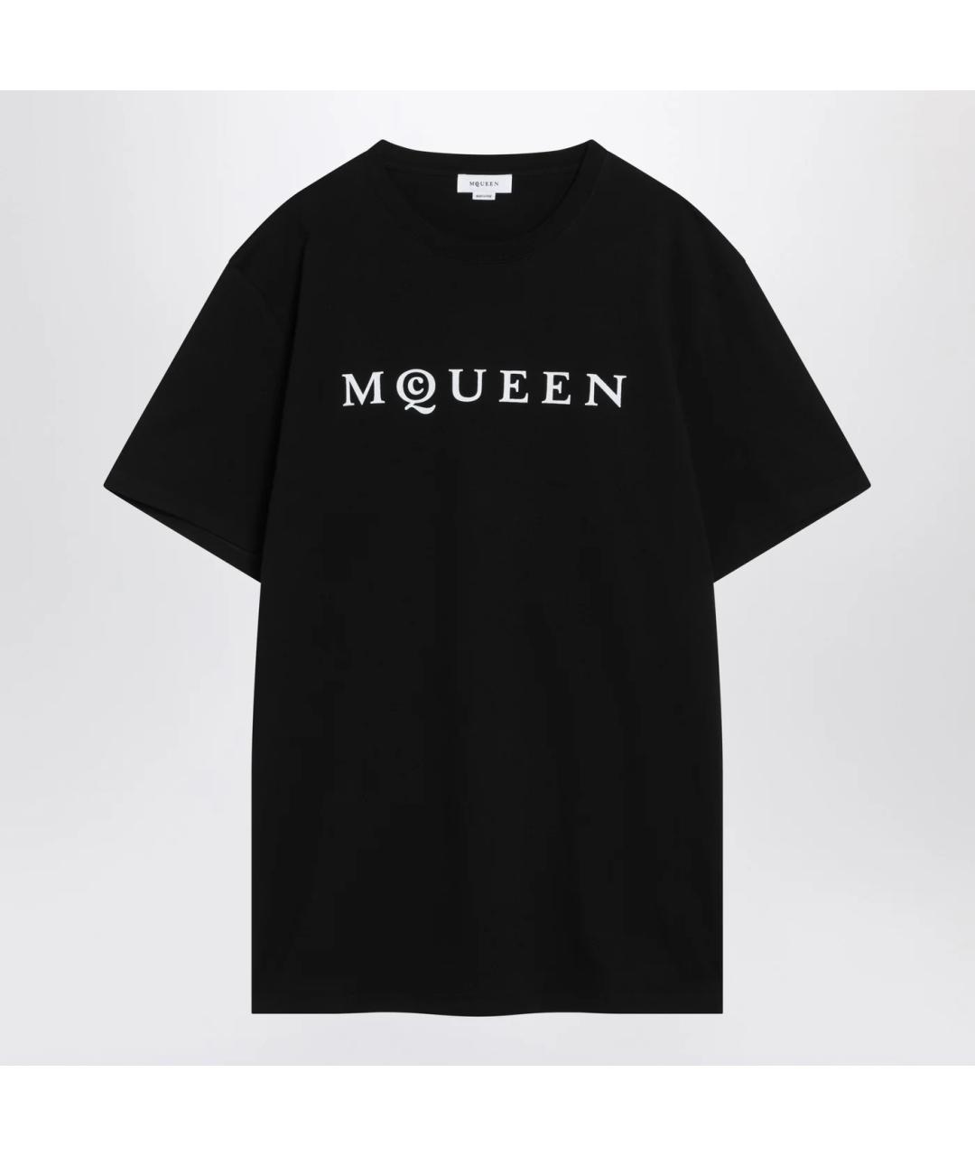 ALEXANDER MCQUEEN Черная хлопковая футболка, фото 3