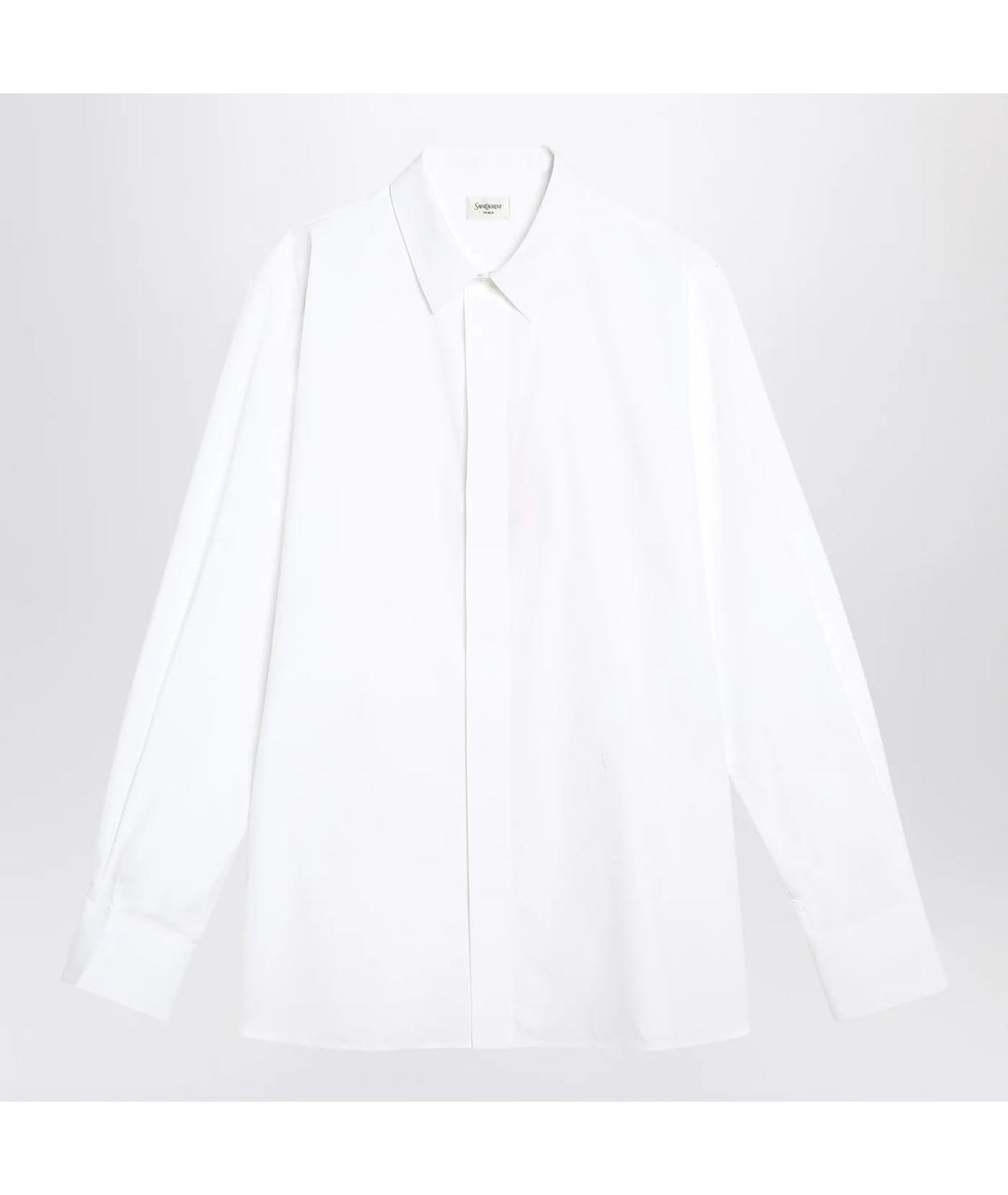 SAINT LAURENT Белая хлопковая классическая рубашка, фото 3