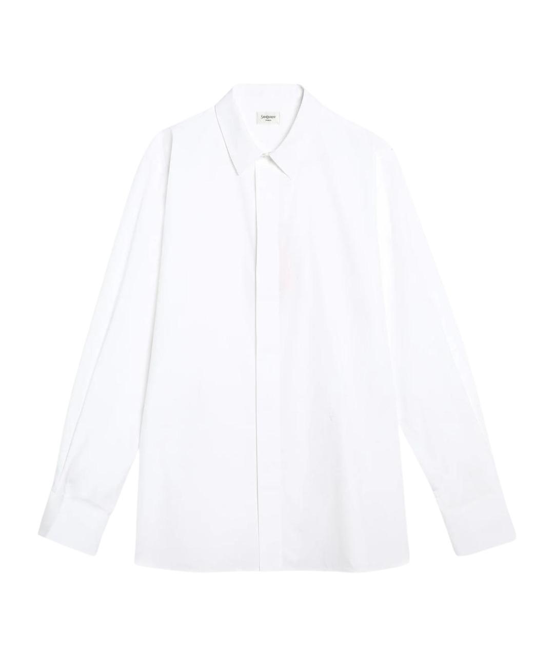 SAINT LAURENT Белая хлопковая классическая рубашка, фото 1