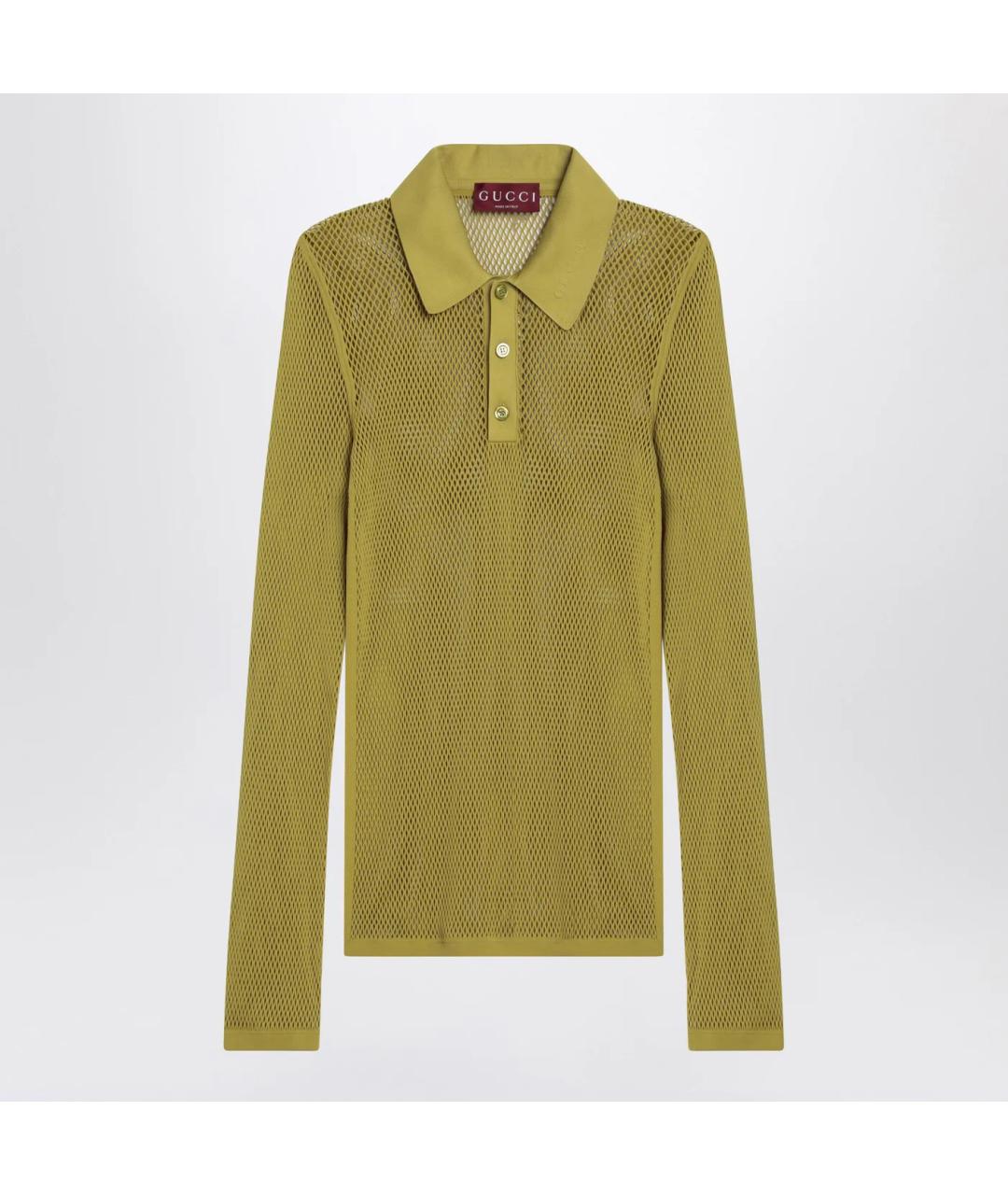 GUCCI Зеленые поло с длинным рукавом, фото 3