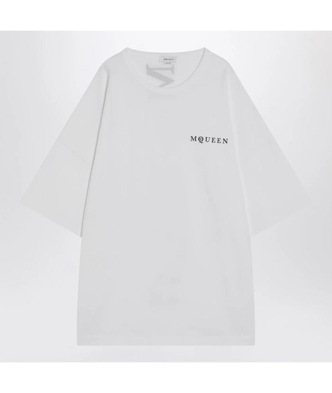 ALEXANDER MCQUEEN Белая хлопковая футболка, фото 3