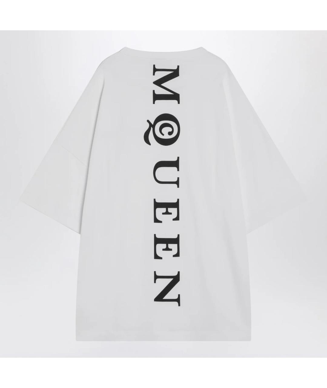ALEXANDER MCQUEEN Белая хлопковая футболка, фото 2