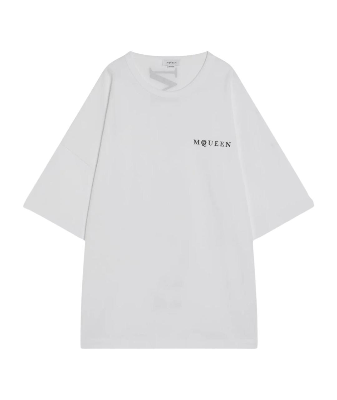 ALEXANDER MCQUEEN Белая хлопковая футболка, фото 1