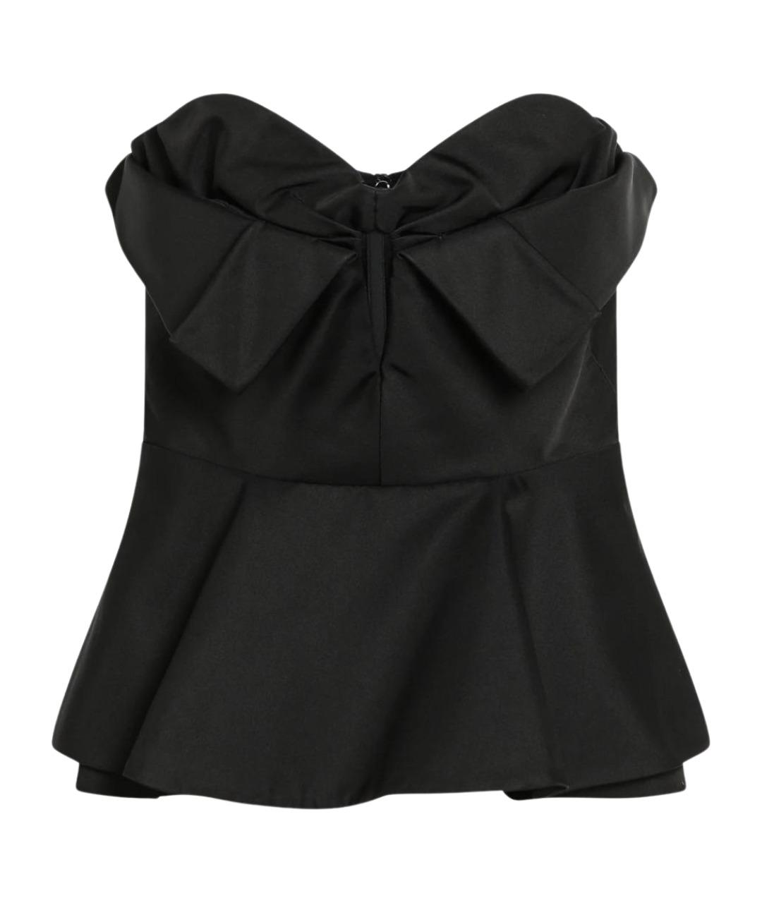 ALEXANDER MCQUEEN Черная шелковая футболка, фото 1