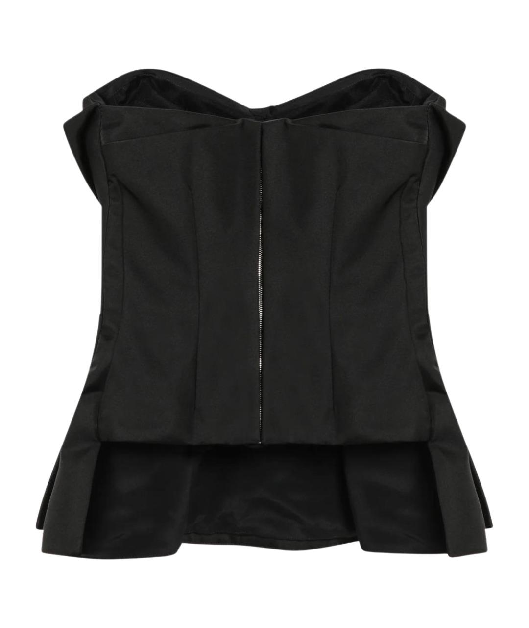 ALEXANDER MCQUEEN Черная шелковая футболка, фото 2