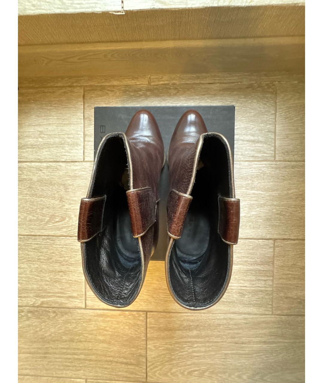 BARBARA BUI Коричневые кожаные ботильоны, фото 3