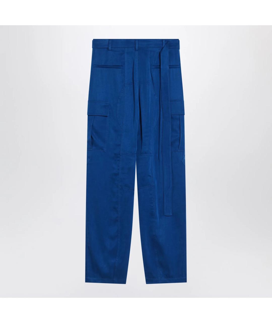 FERRAGAMO Синие прямые брюки, фото 2