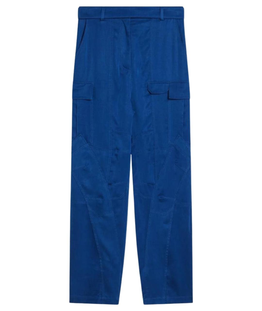 FERRAGAMO Синие прямые брюки, фото 1