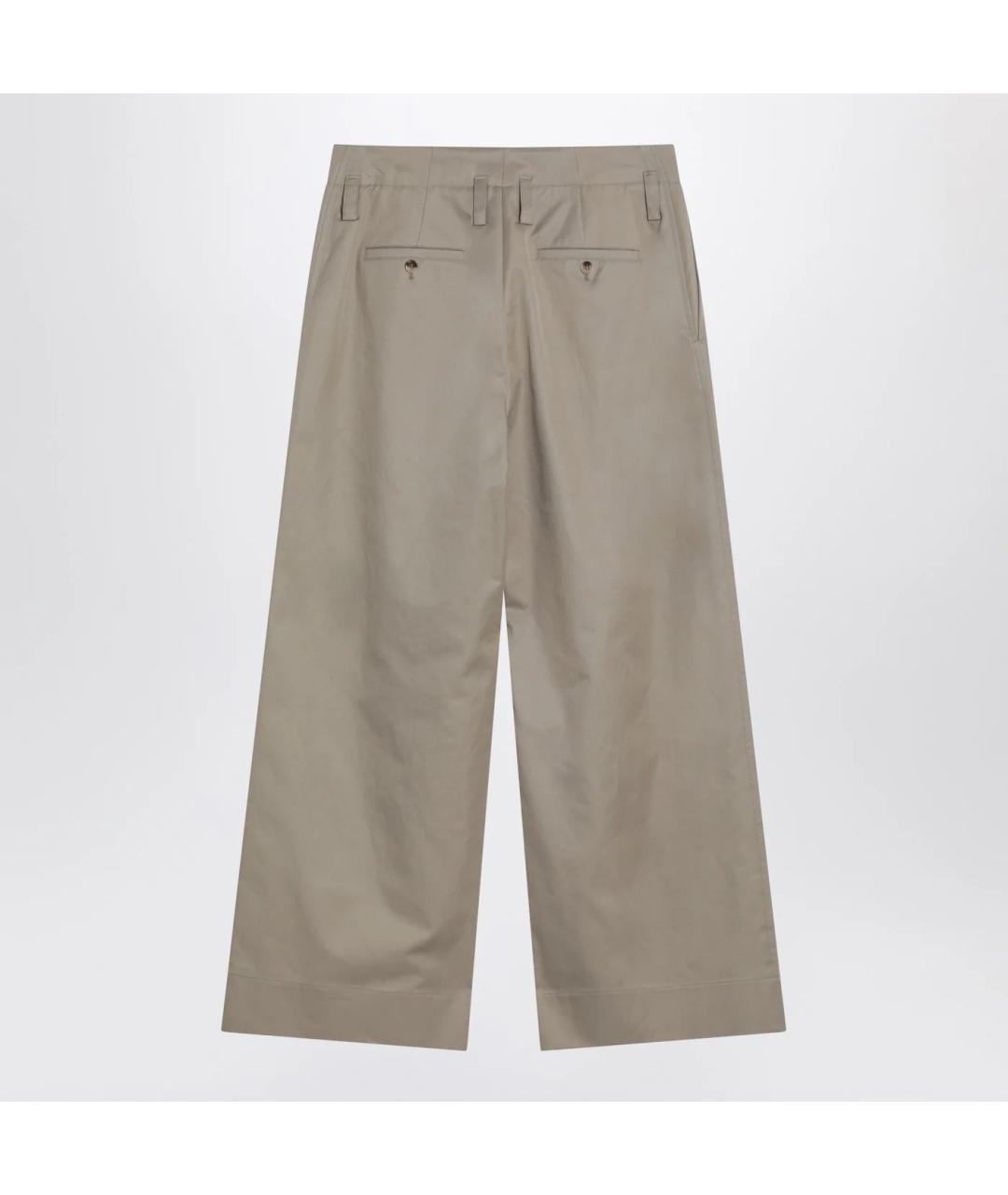 ALEXANDER MCQUEEN Бежевые хлопковые повседневные брюки, фото 2